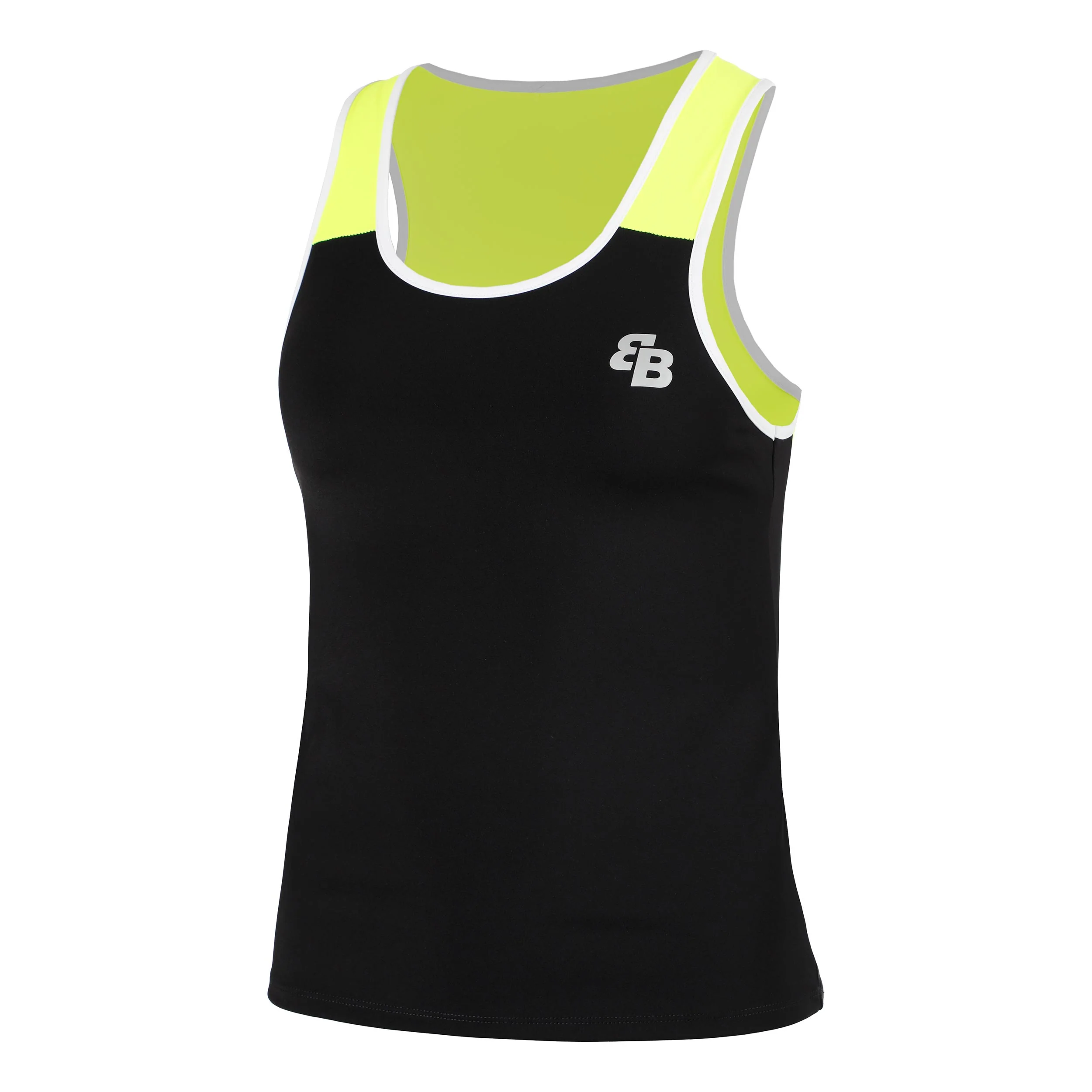 Shanghai Camiseta De Tirantes Mujeres-Negro,Amarillo Neón