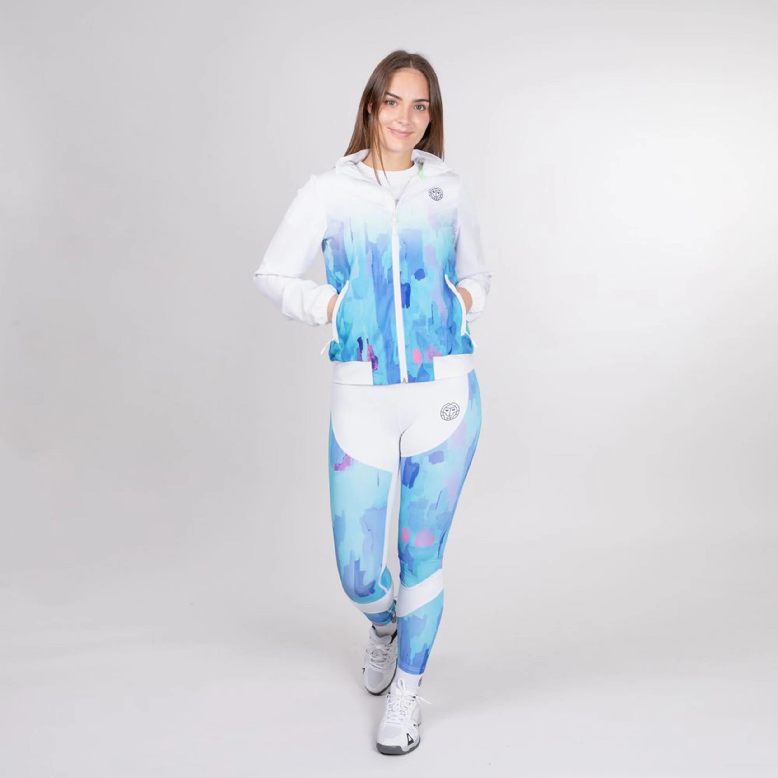 Abiba Tech Mesh Malla Mujeres-Blanco,Azul Claro - Image 3