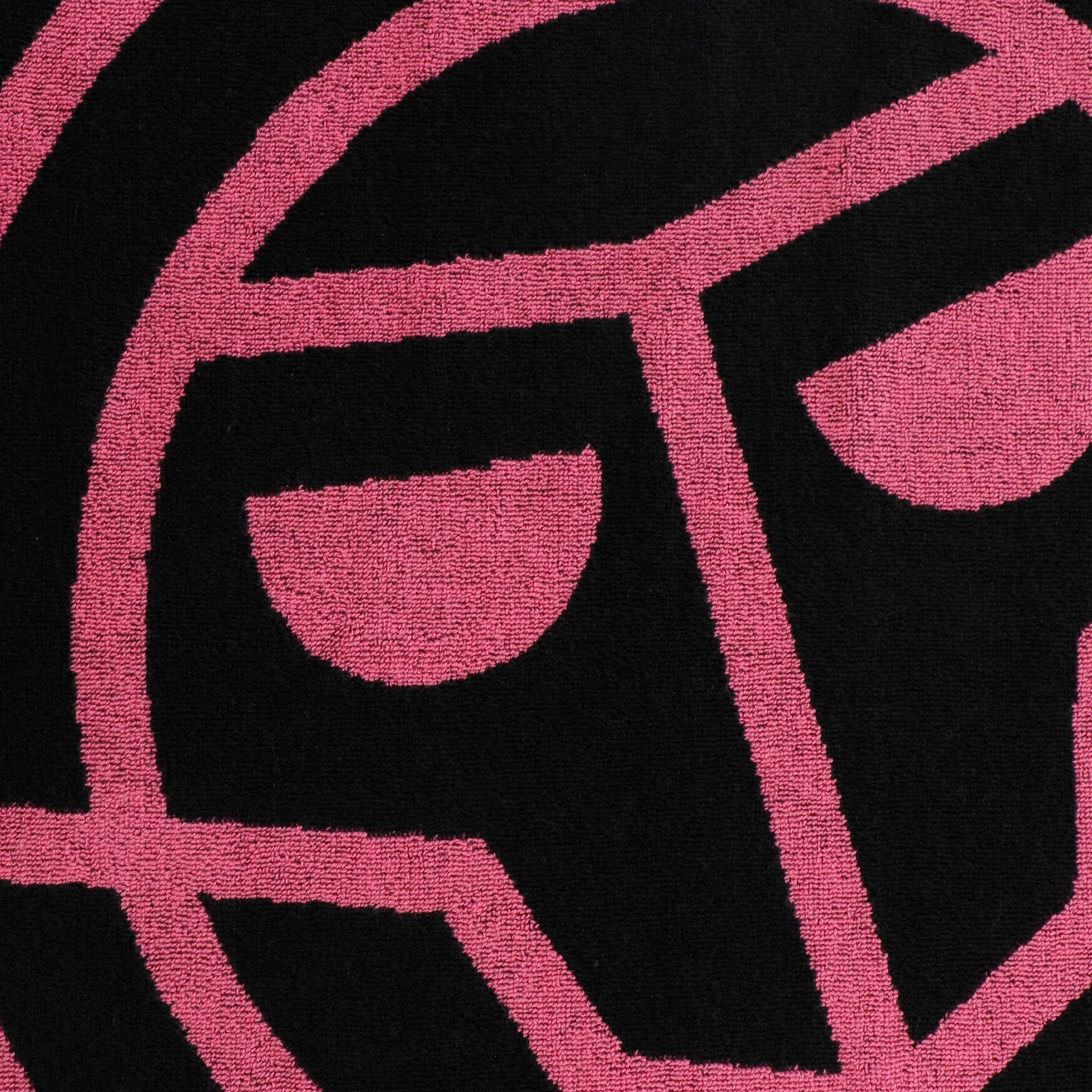 Badehandtuch 50x100cm Toalla -negro,rosa - Image 3