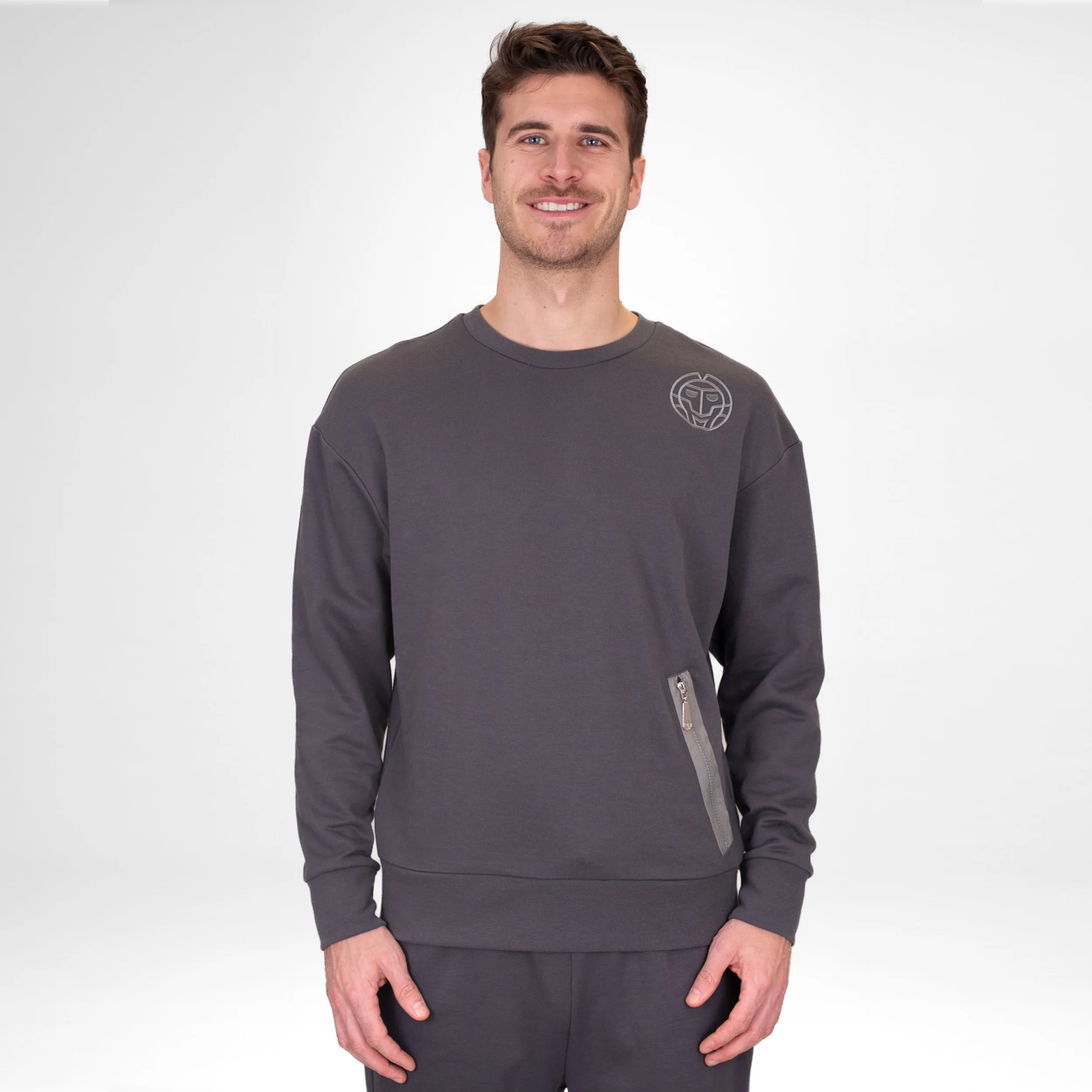 Chill Crew Sudadera Hombres-Gris Oscuro - Image 6
