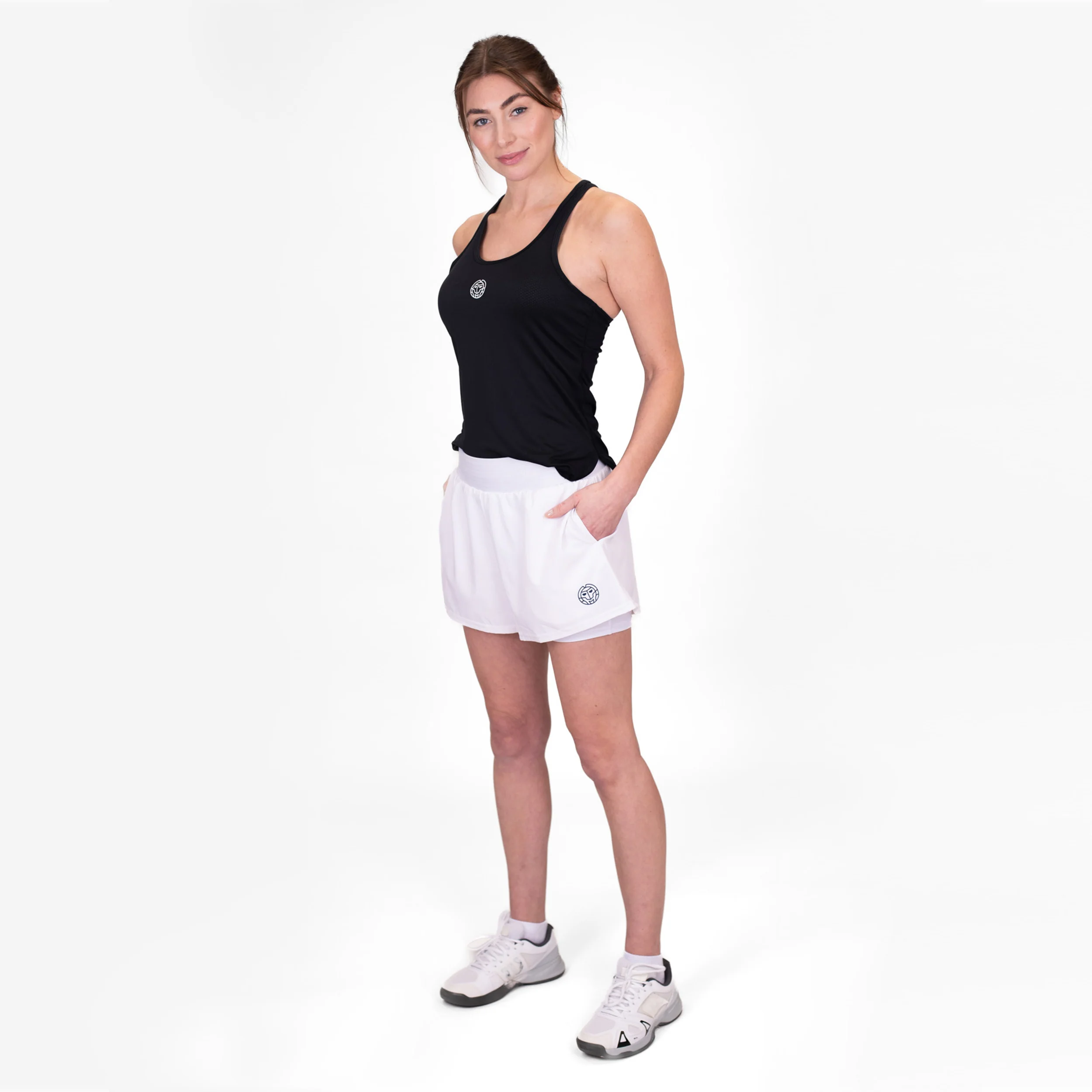 Crew 2 In 1 Shorts Mujeres-Blanco - Image 9