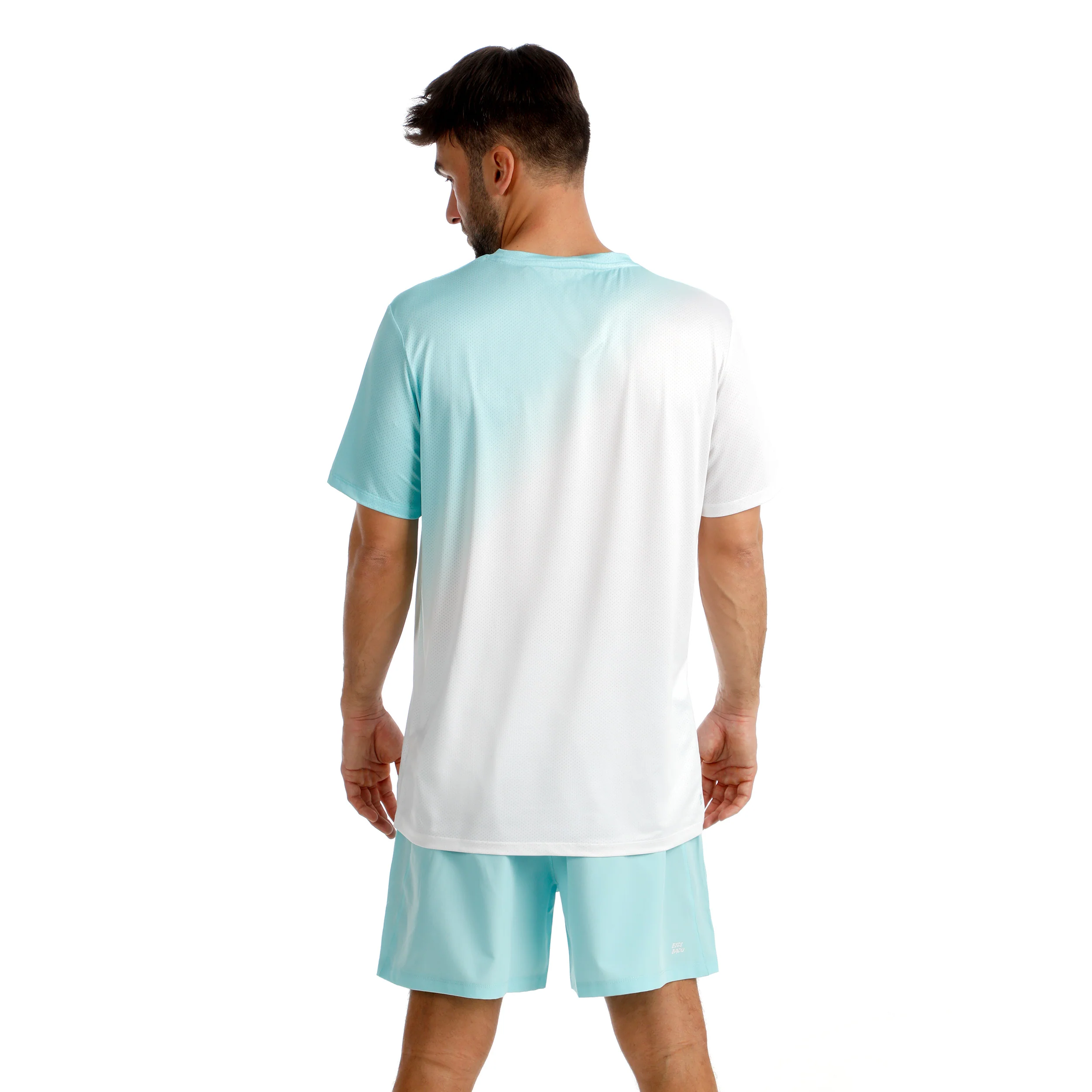 Crew 2.0 Camiseta de manga corta Hombres-turquesa, blanco - Image 2