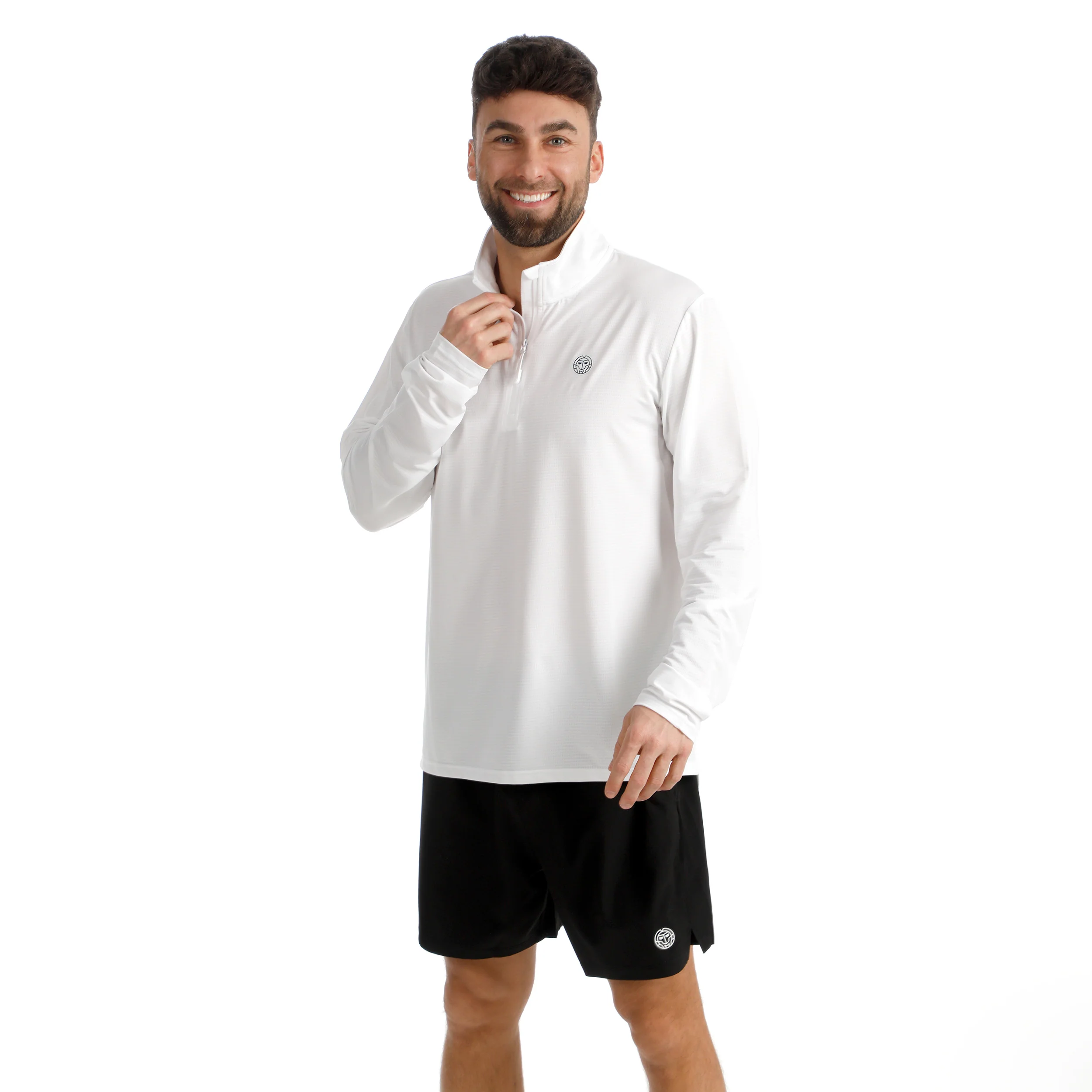Crew 2.0 Camiseta de manga larga Hombres-blanco