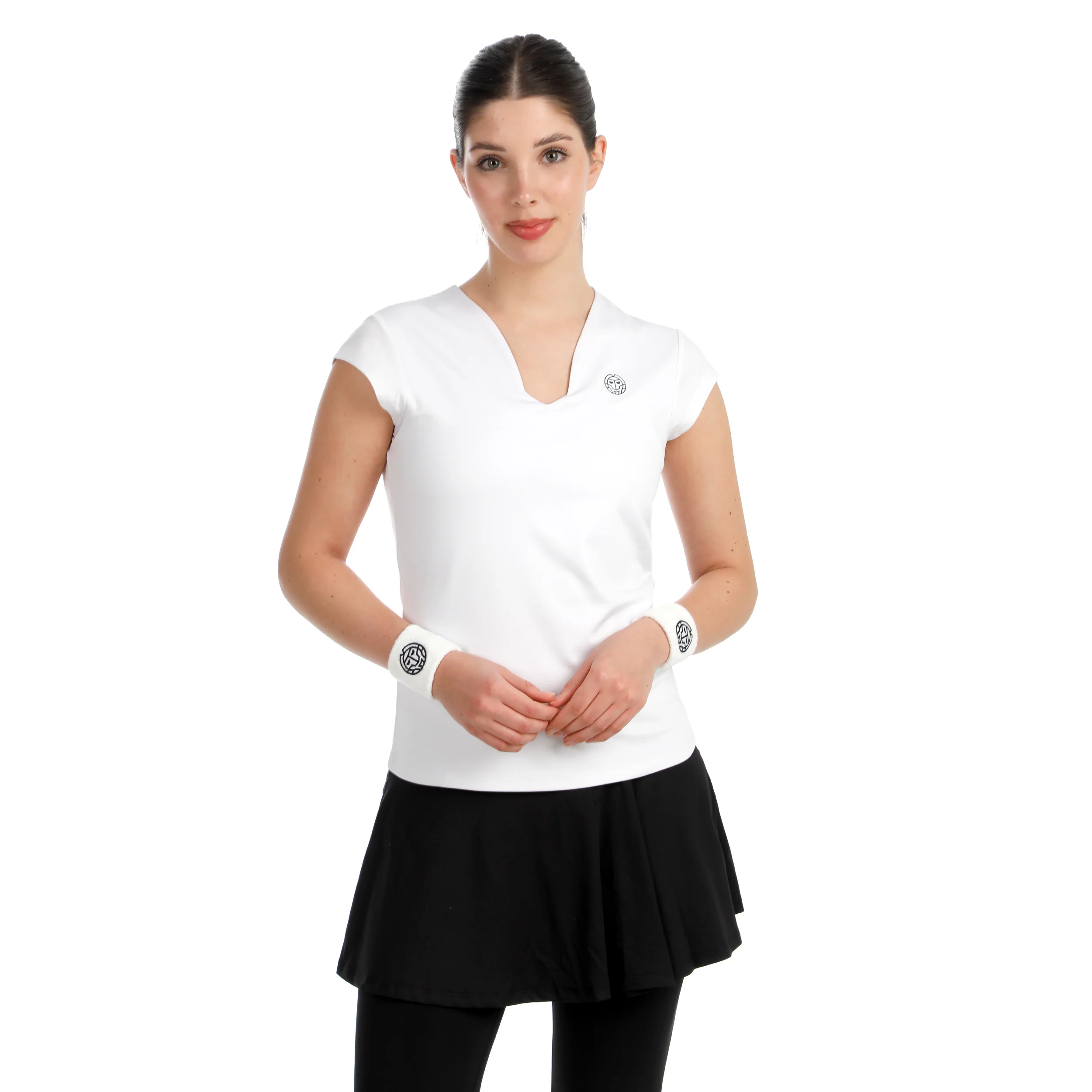 Crew 2.0 V-Neck Camiseta de manga corta Mujeres-blanco