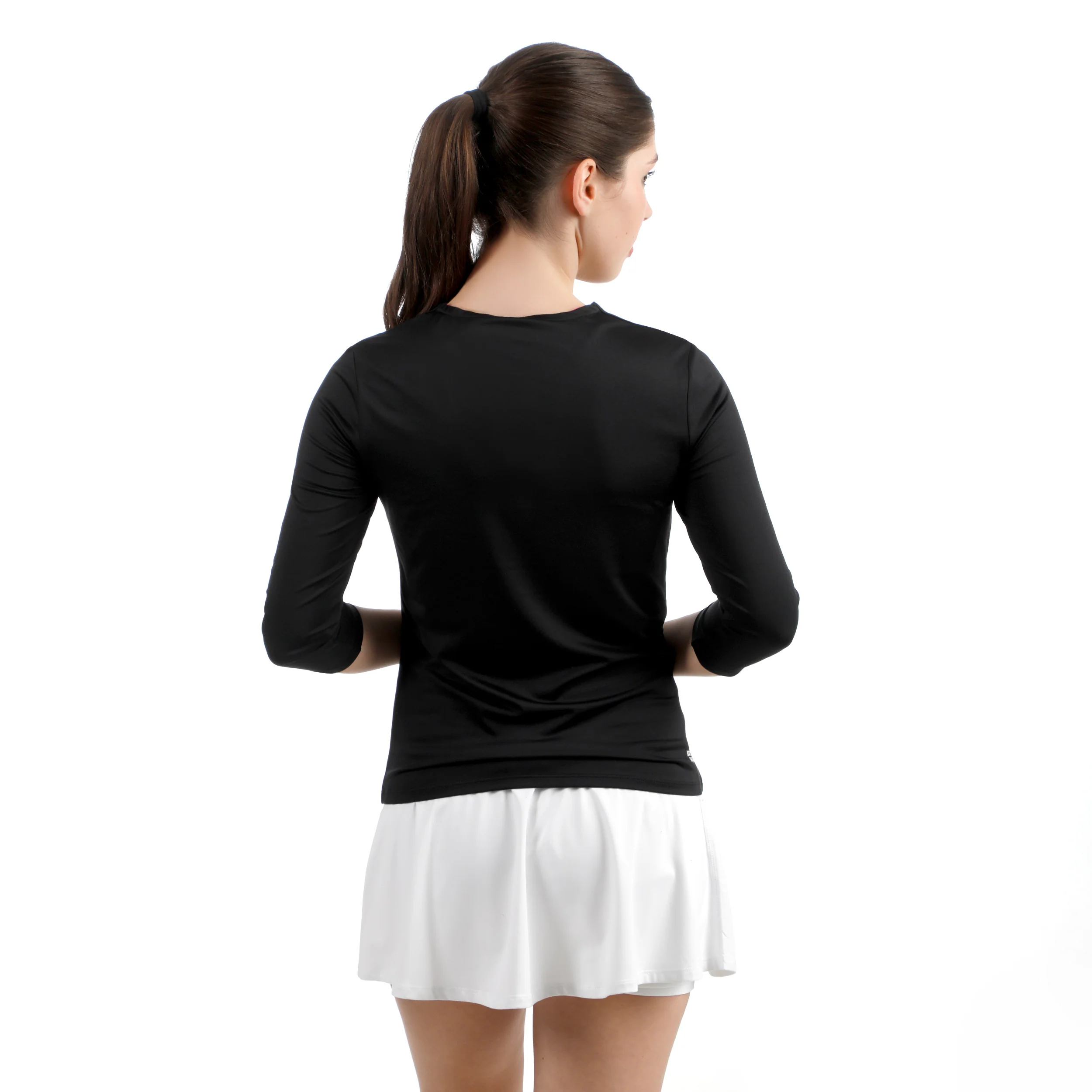Crew 2.0 V-Neck Camiseta de manga larga Mujeres-negro - Image 2