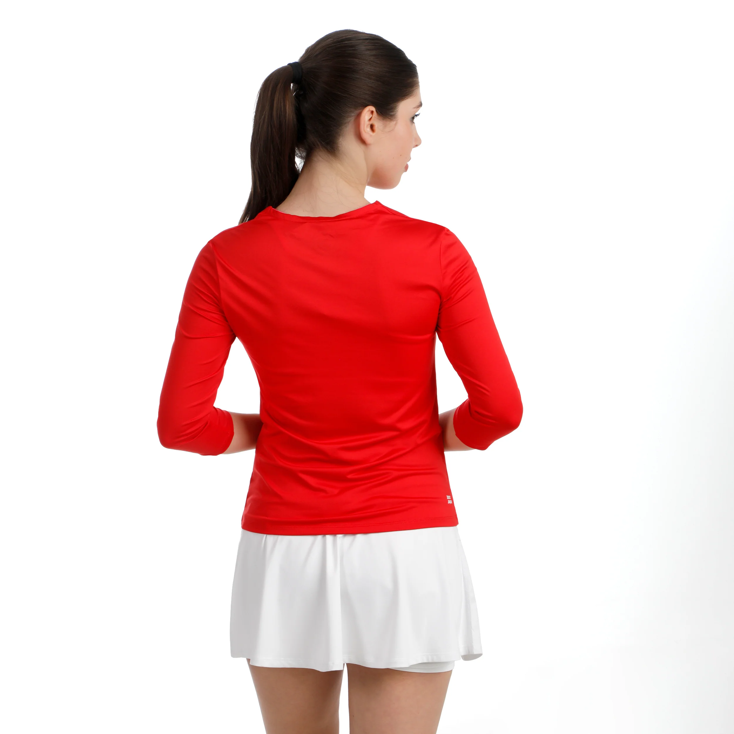 Crew 2.0 V-Neck Camiseta de manga larga Mujeres-rojo - Image 2