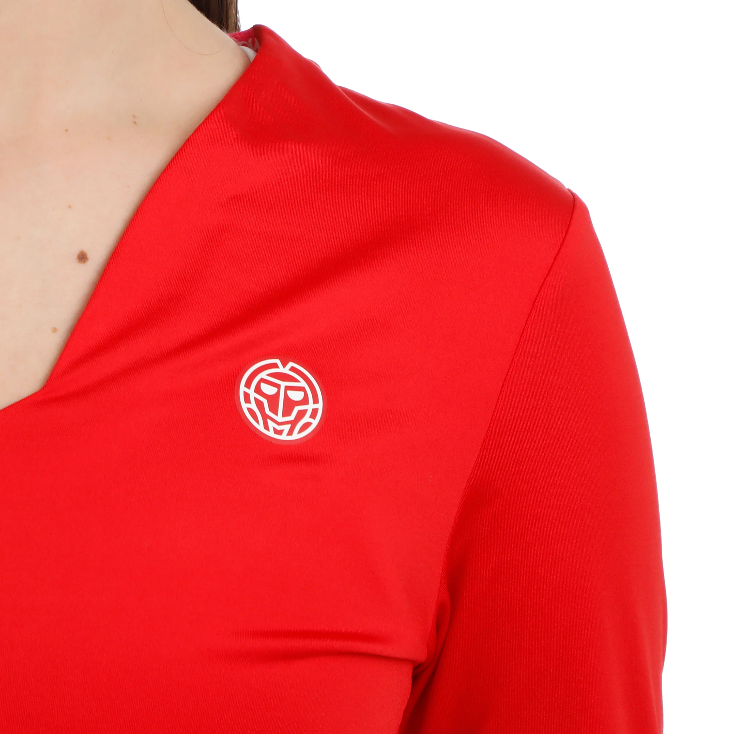 Crew 2.0 V-Neck Camiseta de manga larga Mujeres-rojo - Image 3