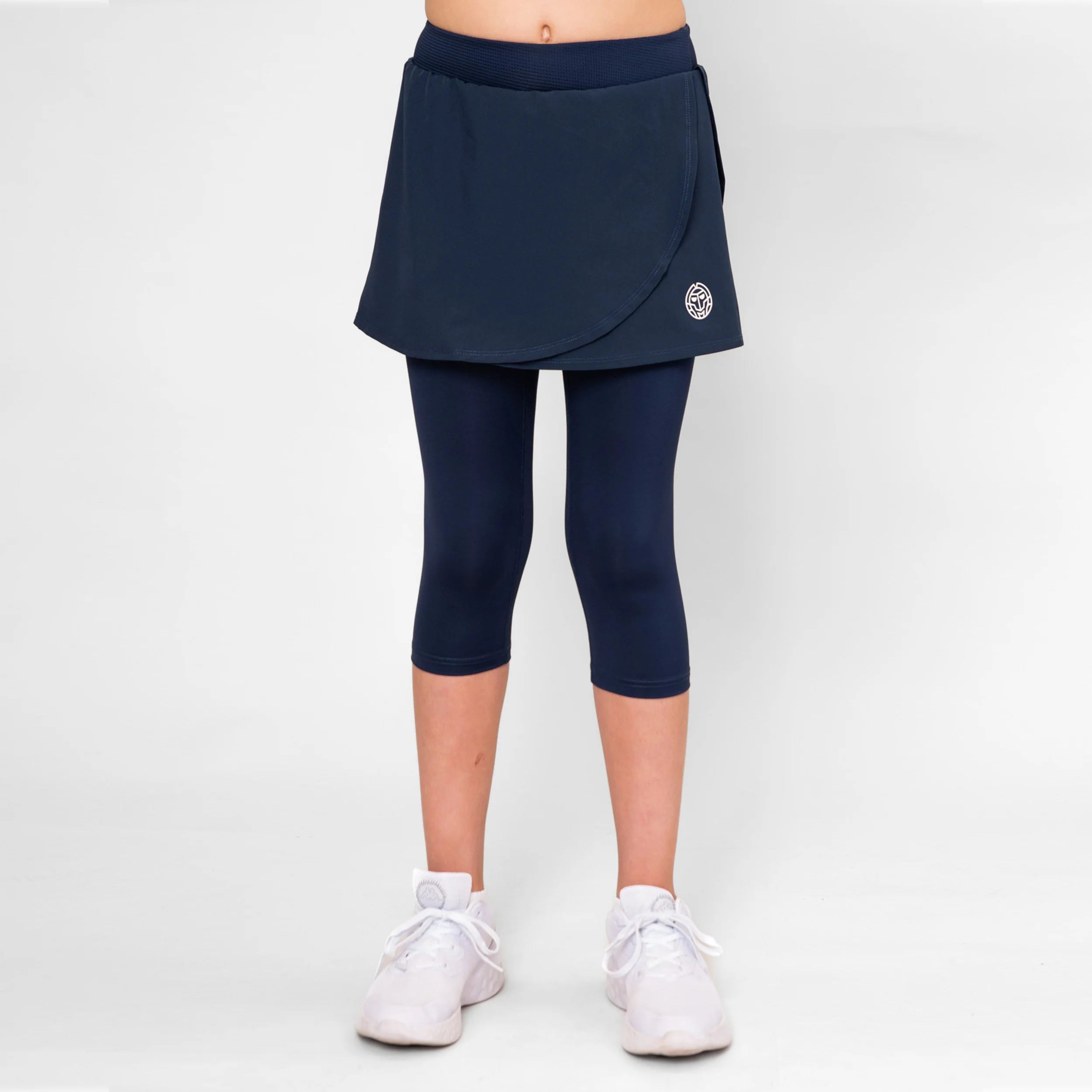Crew Falda Con Malla Chicas-Azul Oscuro - Image 6