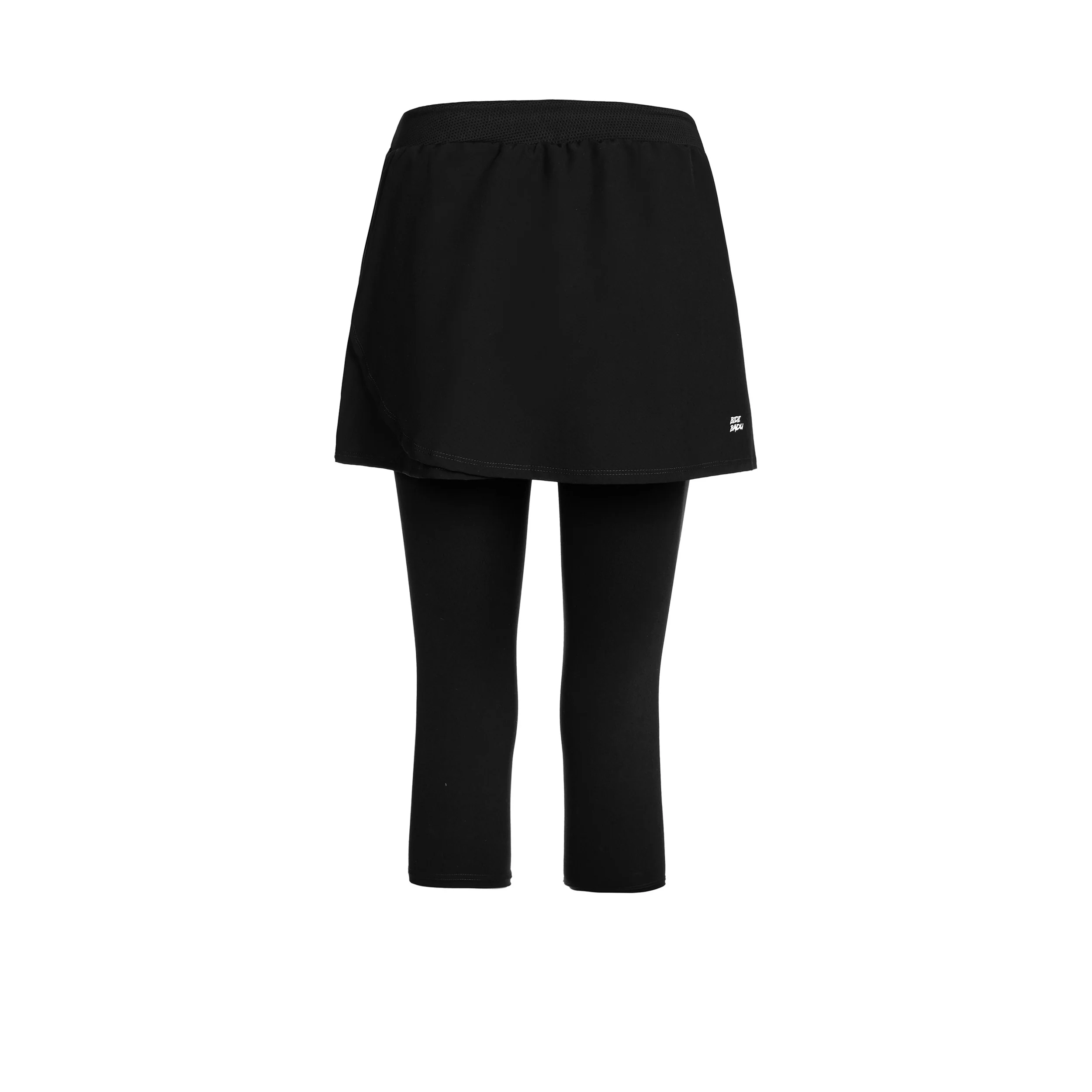Crew Falda Con Malla Chicas-Negro - Image 2
