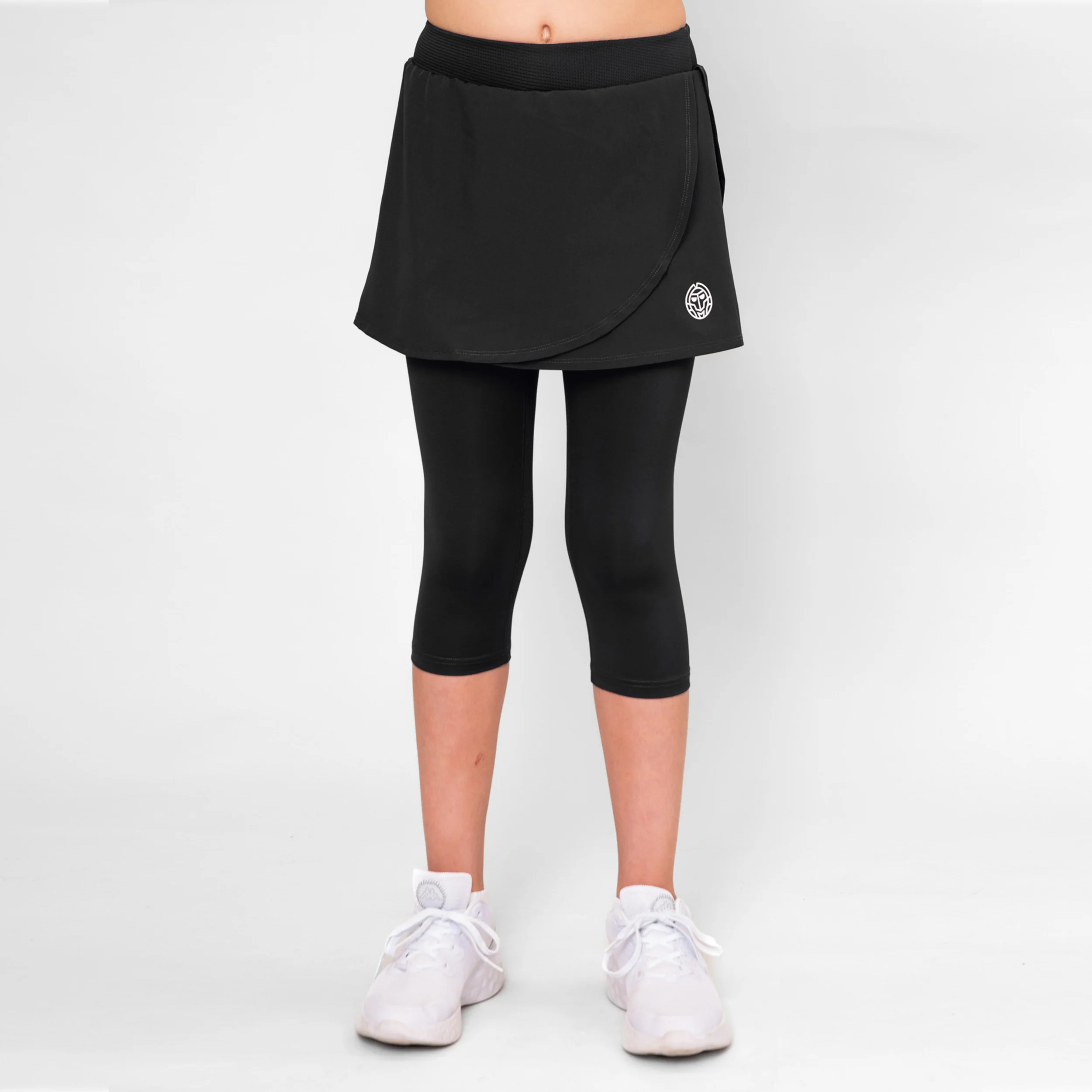 Crew Falda Con Malla Chicas-Negro - Image 6