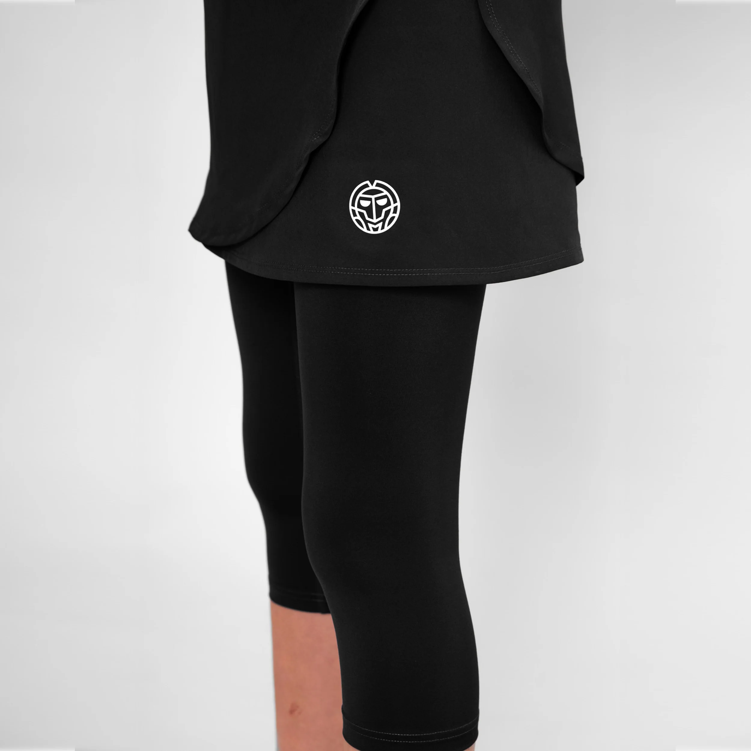 Crew Falda Con Malla Chicas-Negro - Image 8