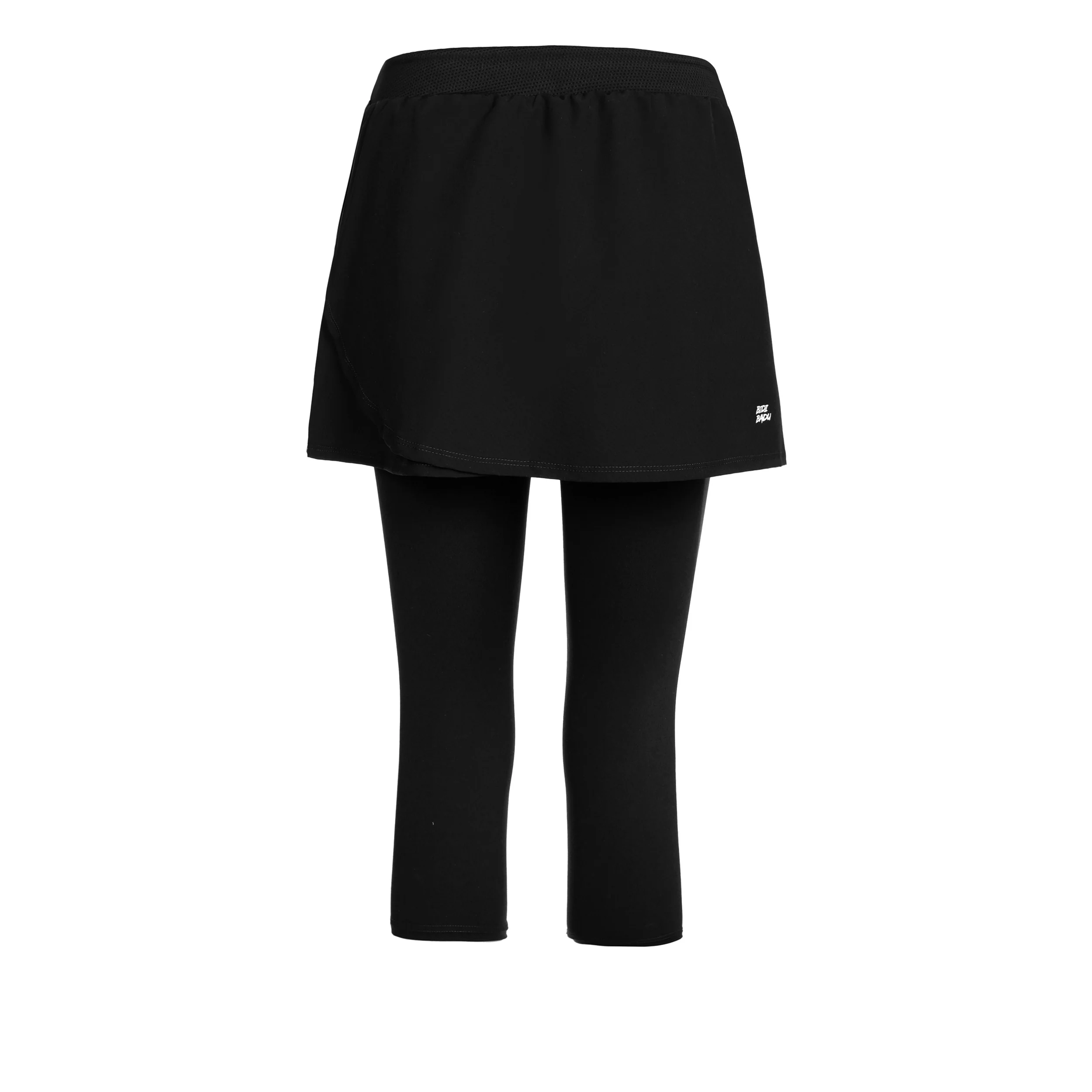 Crew Falda Con Malla Mujeres-Negro - Image 2
