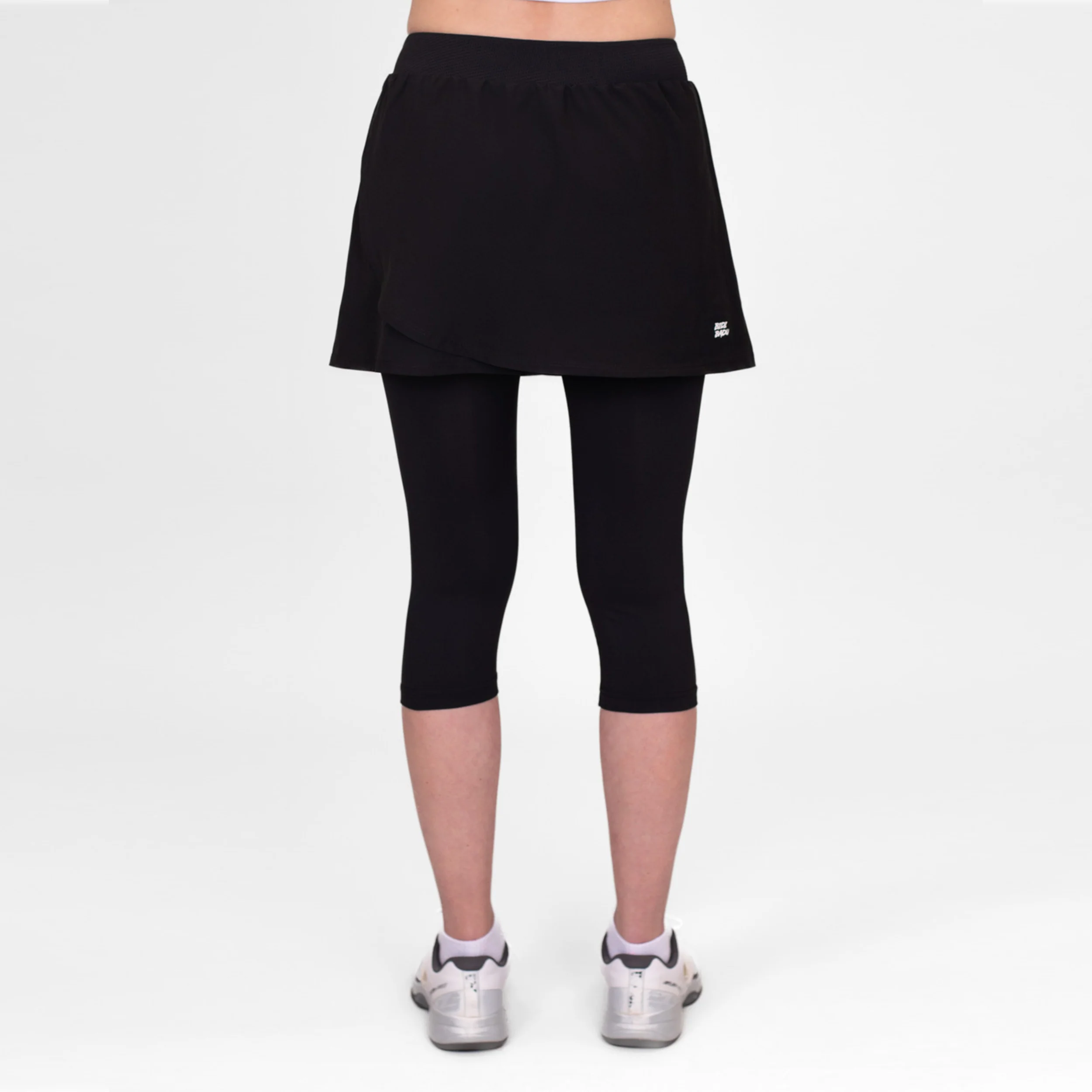 Crew Falda Con Malla Mujeres-Negro - Image 7