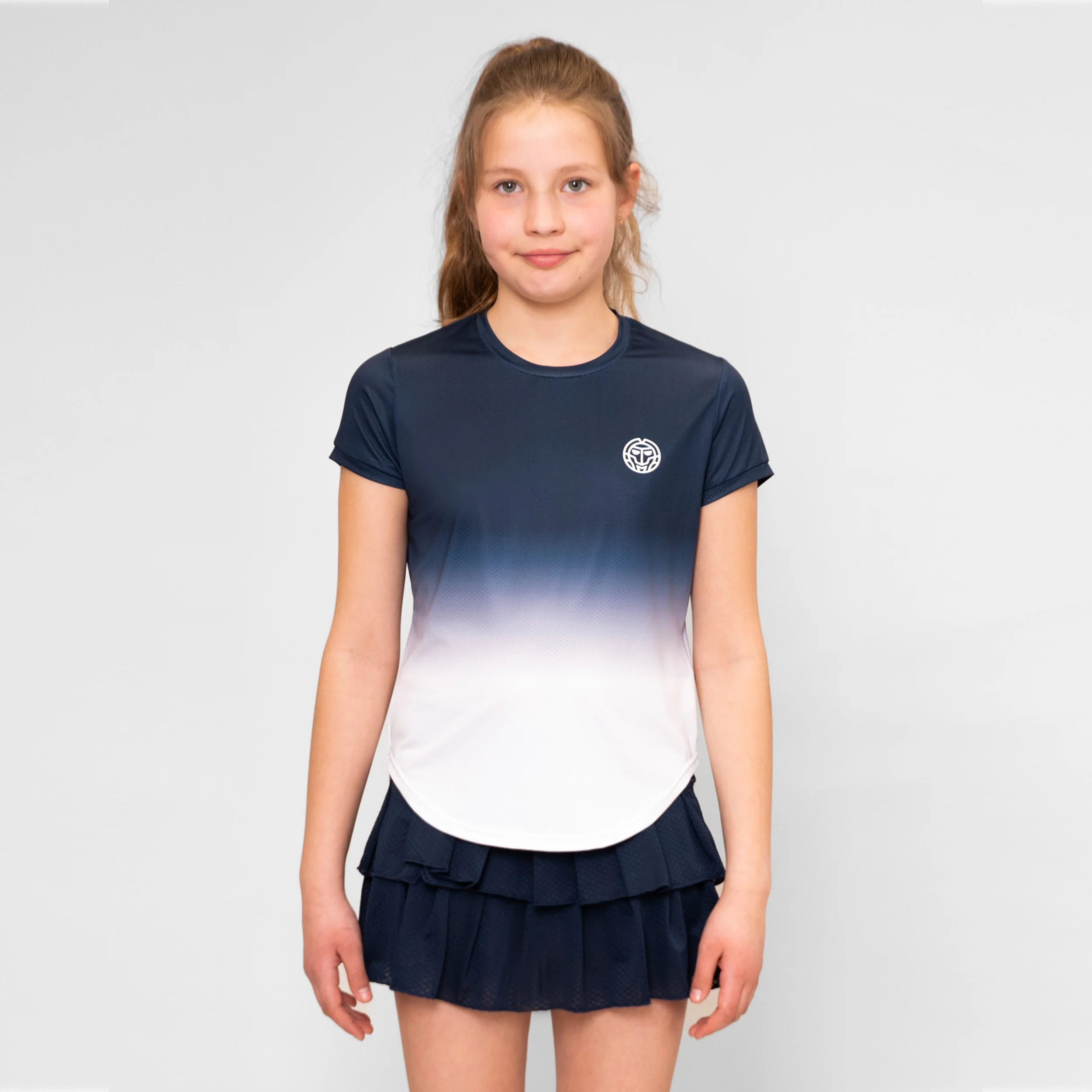 Crew Gradiant Camiseta De Manga Corta Chicas-Azul Oscuro,Blanco - Image 6