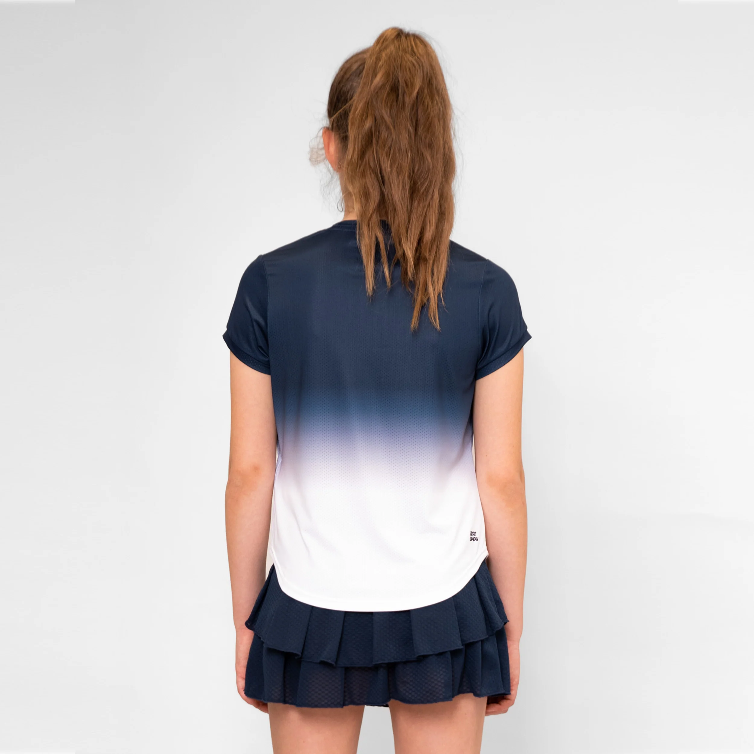 Crew Gradiant Camiseta De Manga Corta Chicas-Azul Oscuro,Blanco - Image 7
