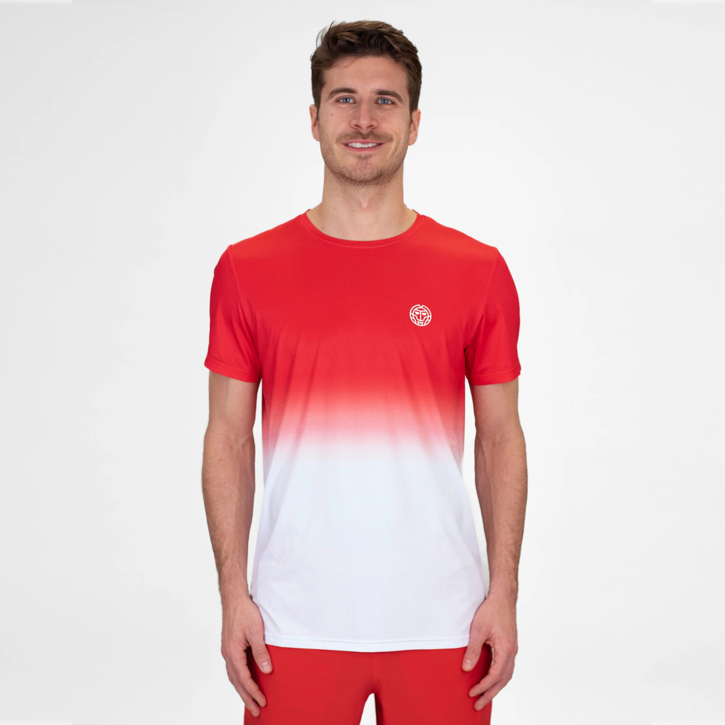 Crew Gradiant Camiseta De Manga Corta Hombres-Rojo,Blanco - Image 6