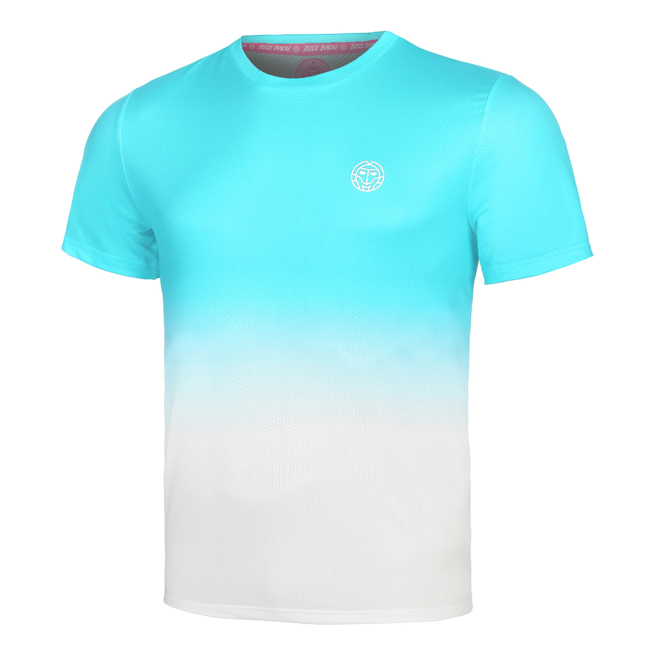 Crew Gradiant Camiseta De Manga Corta Hombres-Turquesa,Blanco