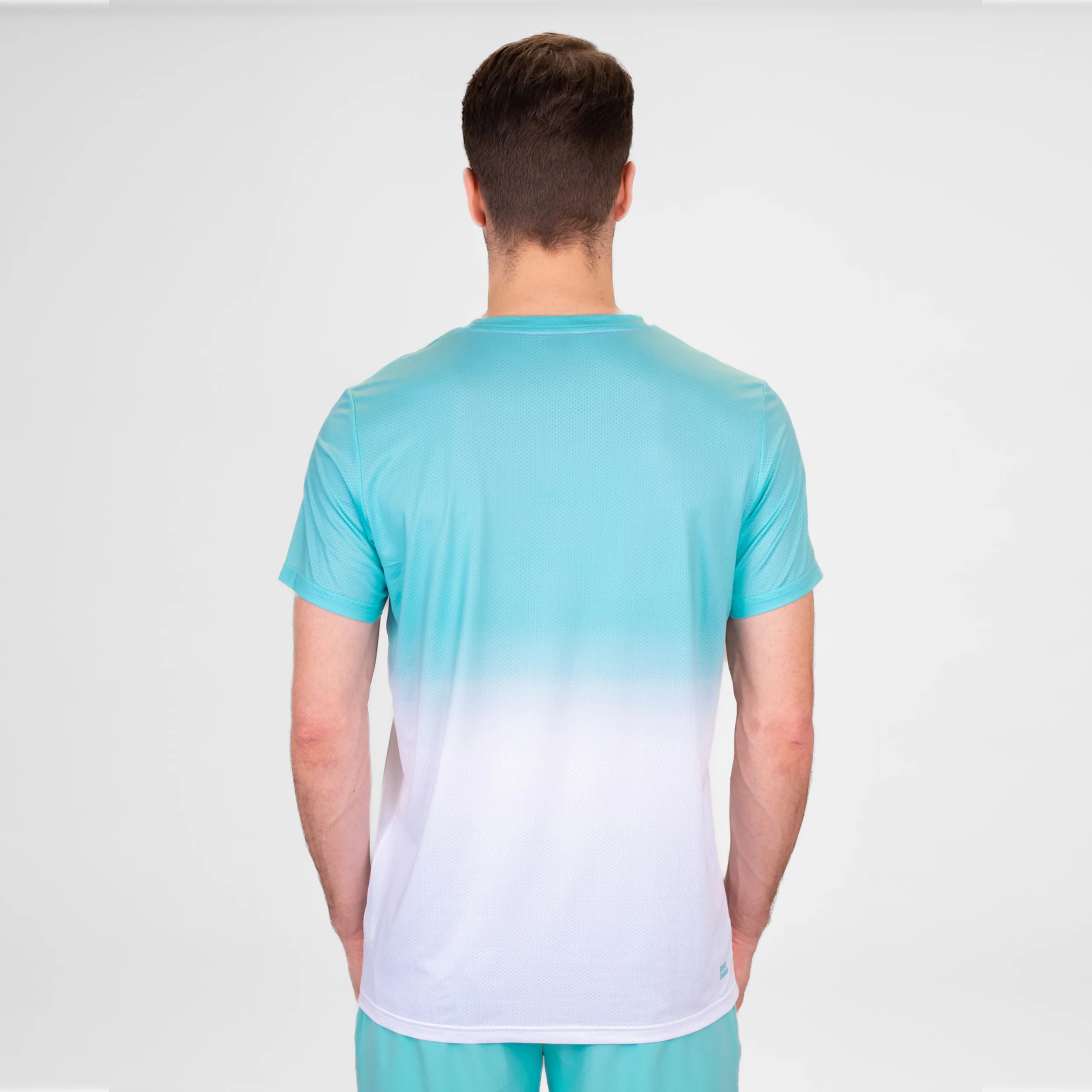 Crew Gradiant Camiseta De Manga Corta Hombres-Turquesa,Blanco - Image 6