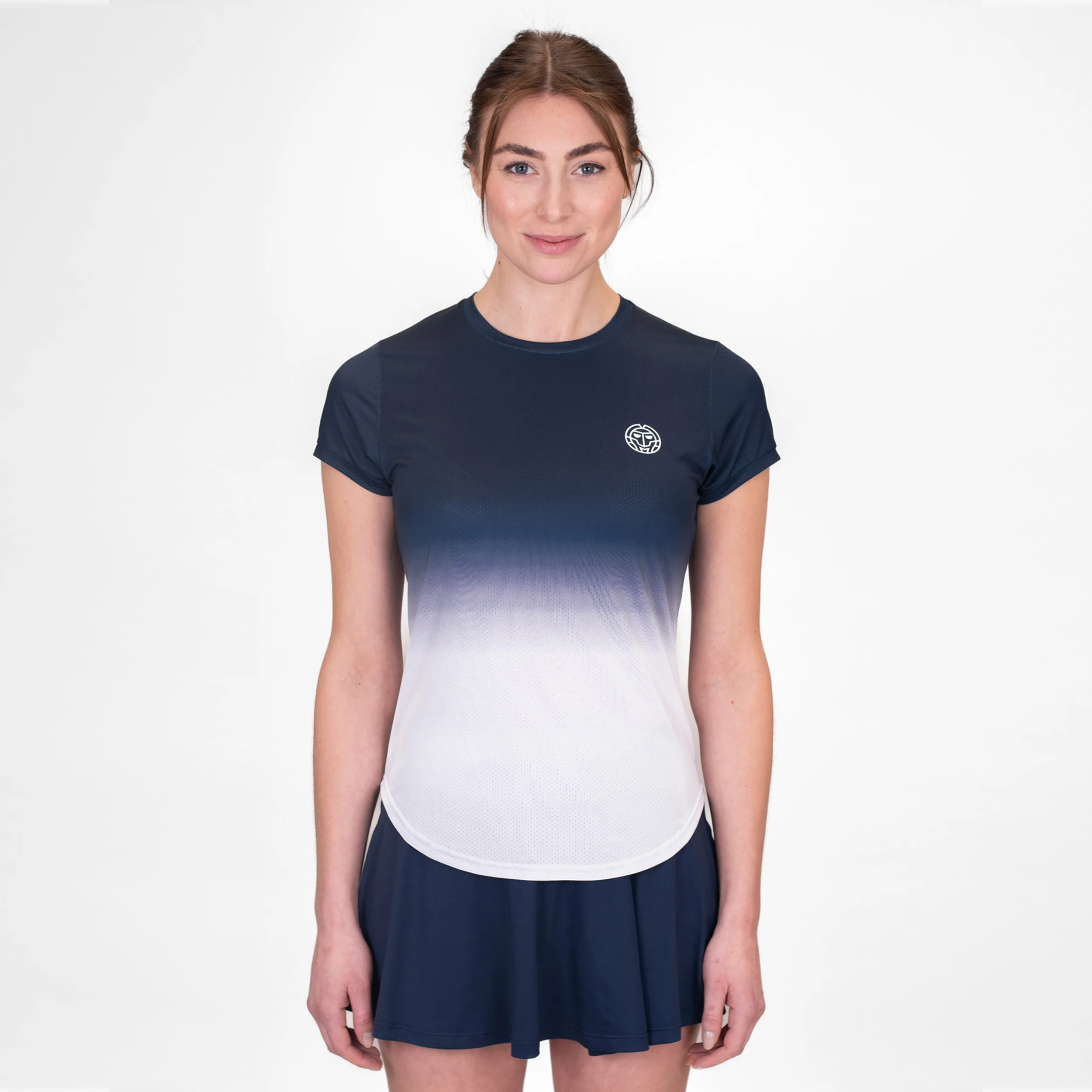 Crew Gradiant Camiseta De Manga Corta Mujeres-Azul Oscuro,Blanco