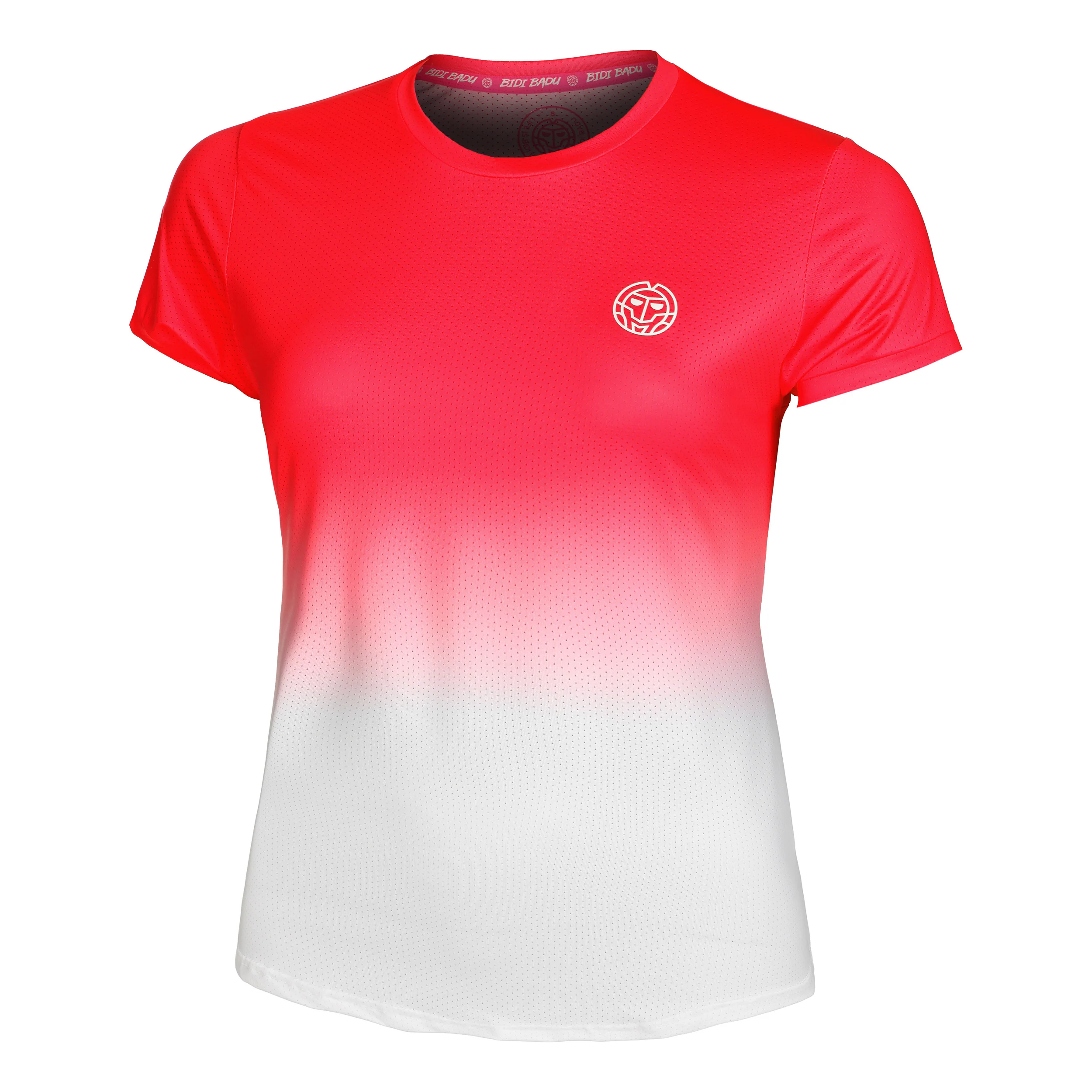 Crew Gradiant Camiseta De Manga Corta Mujeres-Rojo,Blanco - Image 6