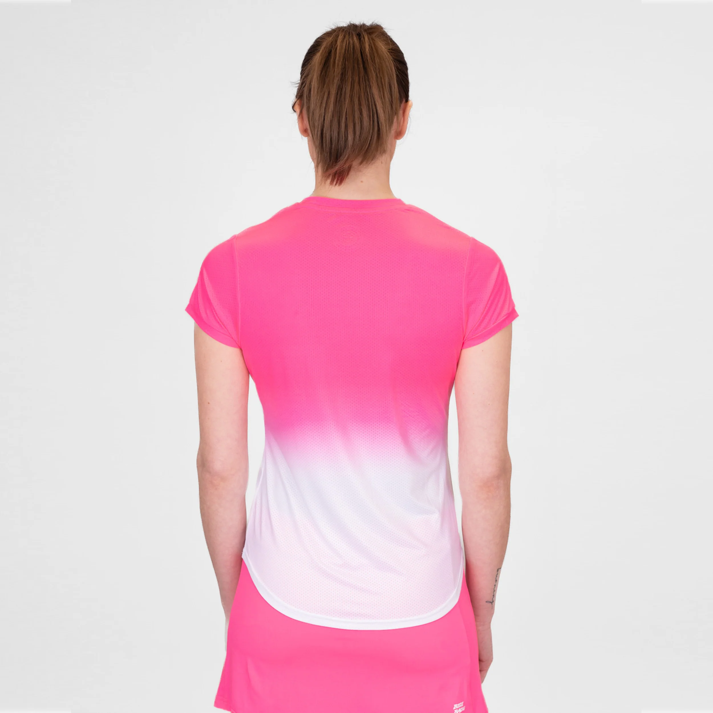 Crew Gradiant Camiseta De Manga Corta Mujeres-Rosa,Blanco - Image 2