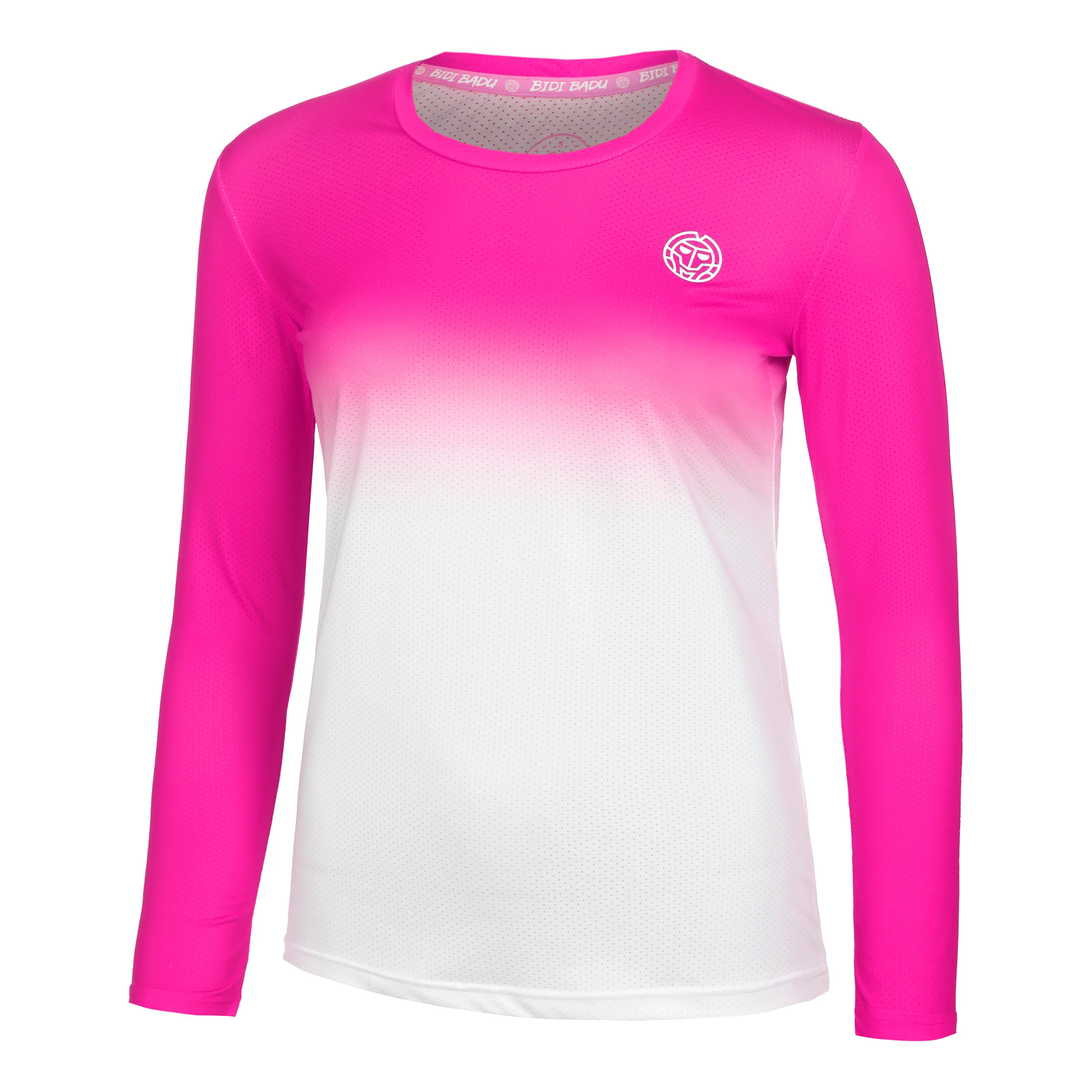 Crew Gradiant Camiseta De Manga Larga Mujeres-Rosa,Blanco - Image 5