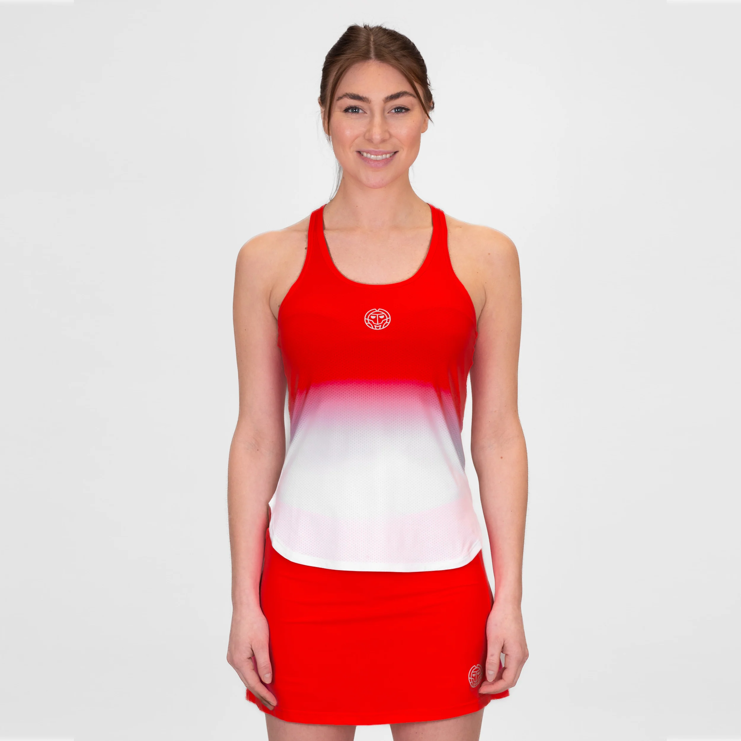 Crew Gradiant Camiseta De Tirantes Mujeres-Rojo,Blanco - Image 5