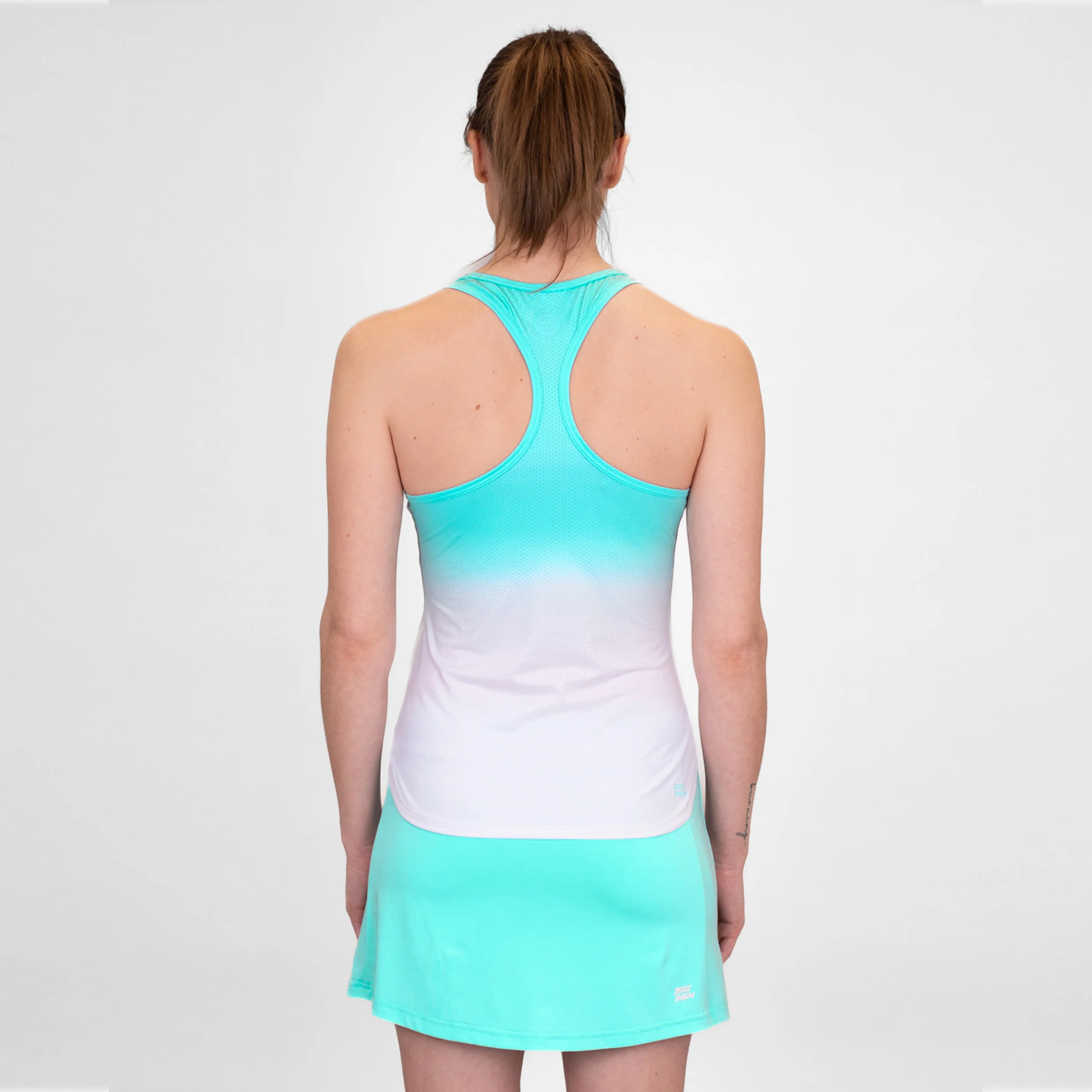 Crew Gradiant Camiseta De Tirantes Mujeres-Turquesa,Blanco - Image 6