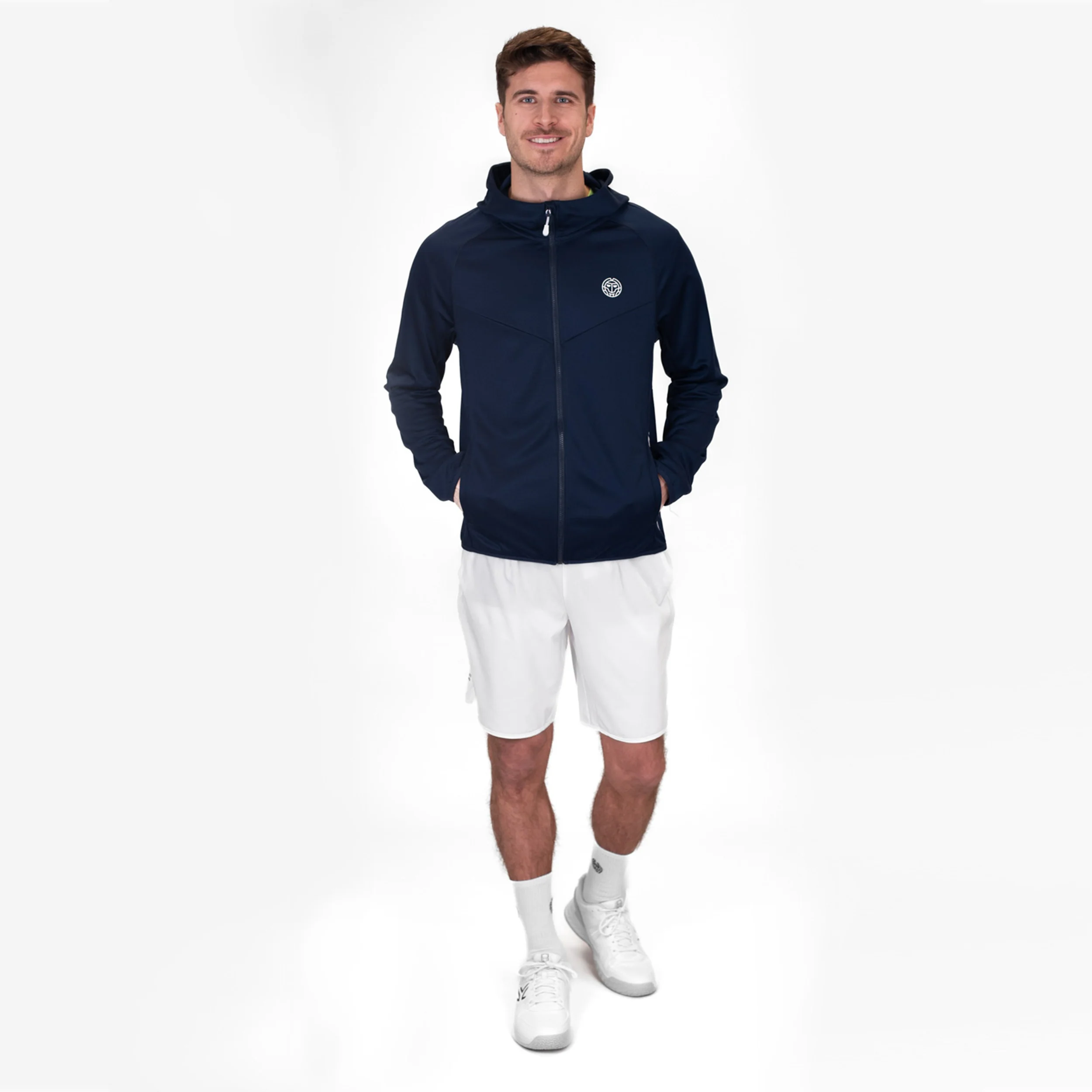 Crew Hood Chaqueta De Entrenamiento Hombres-Azul Oscuro - Image 9