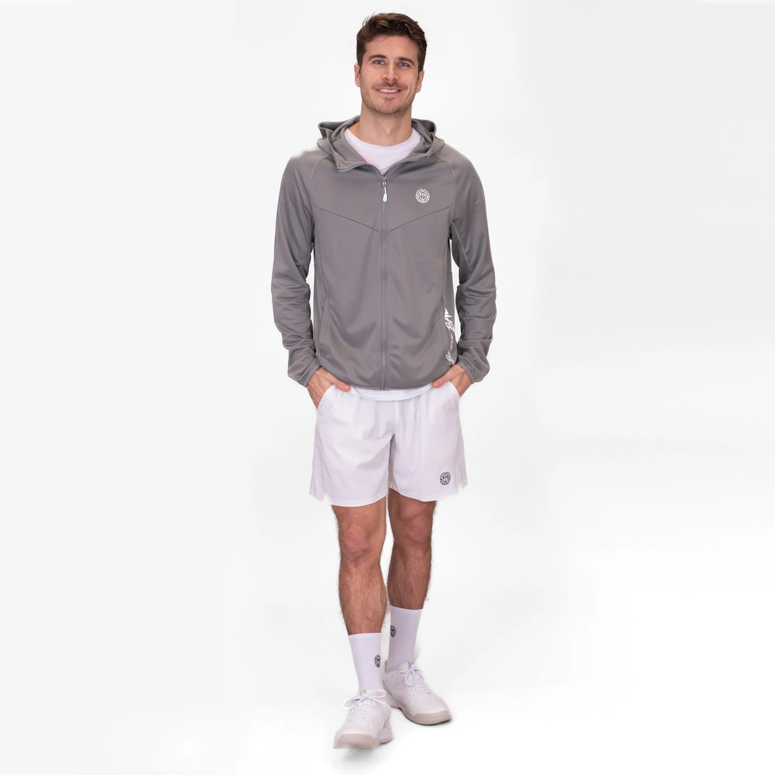 Crew Hood Chaqueta De Entrenamiento Hombres-Gris - Image 9
