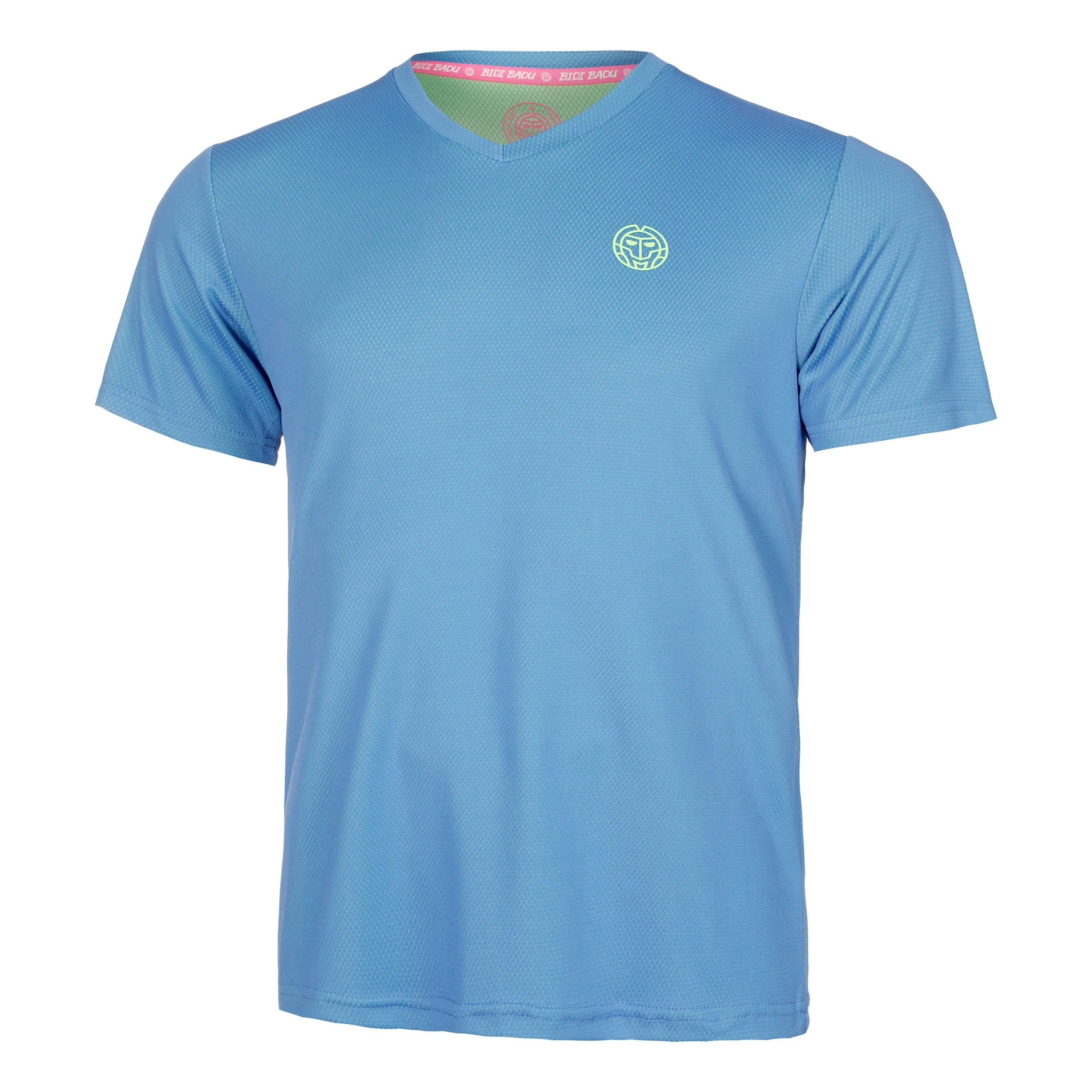 Crew Inside Out V-Neck Camiseta De Manga Corta Hombres-Azul,Verde Neón