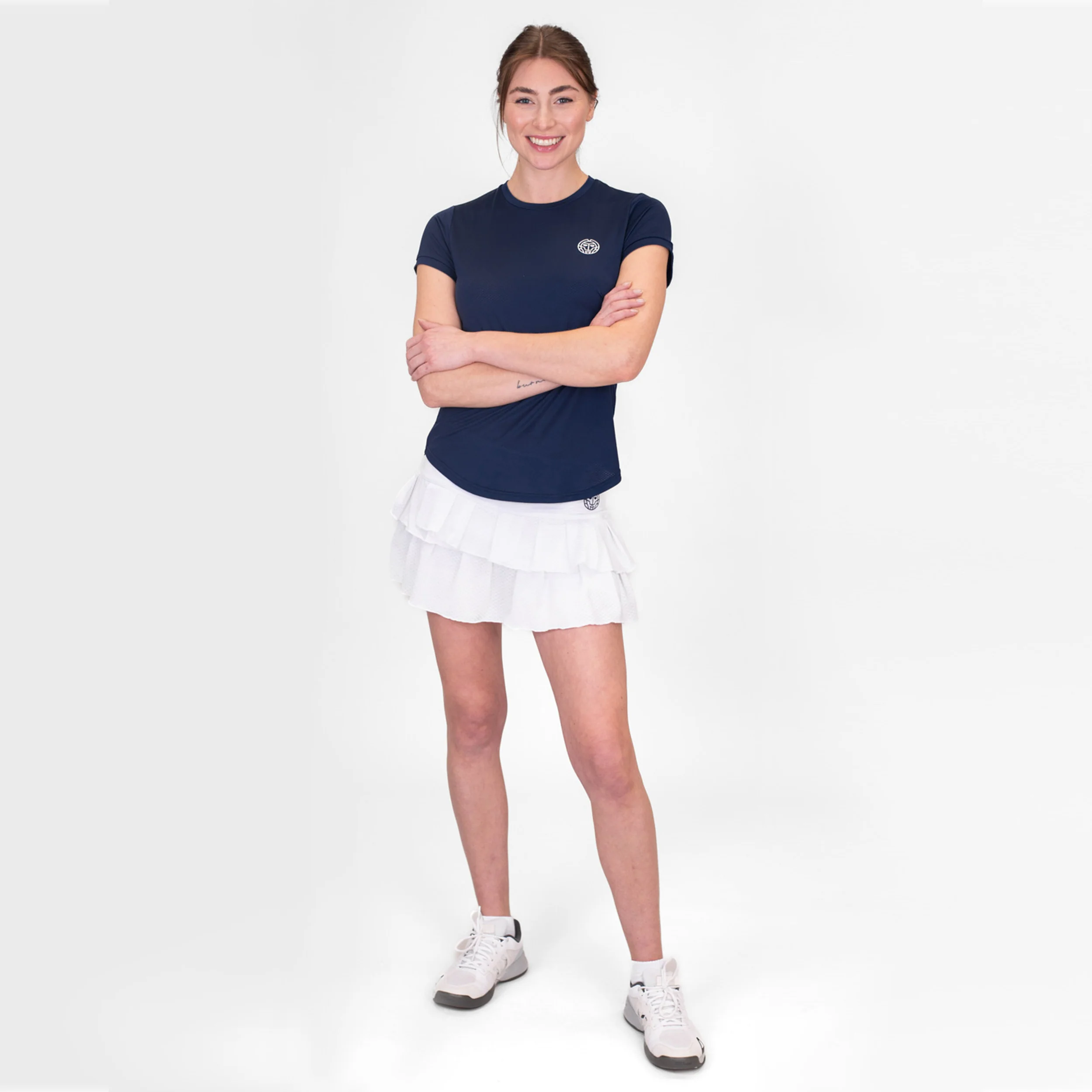 Crew Pleated Falda Mujeres-Blanco - Image 8