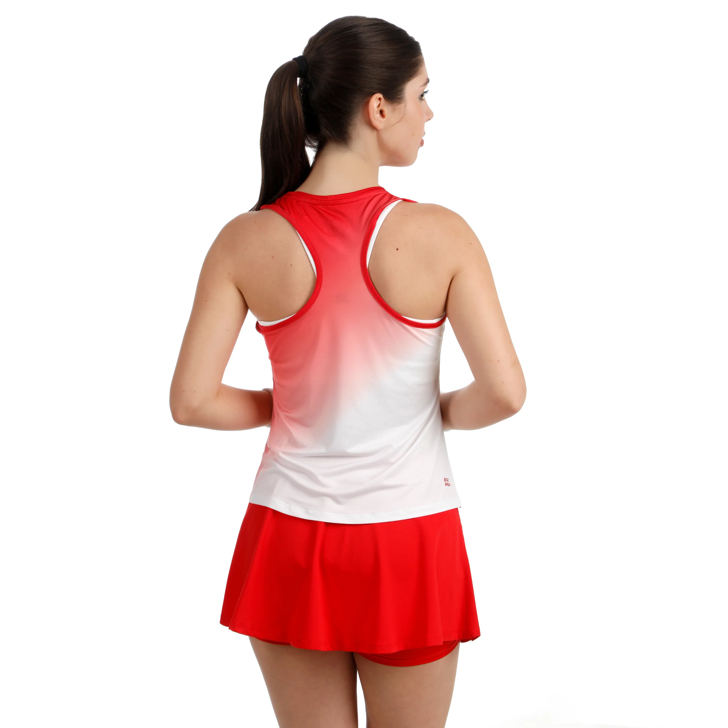 Crew Racerback Camiseta de tirantes Mujeres-rojo, blanco - Image 2