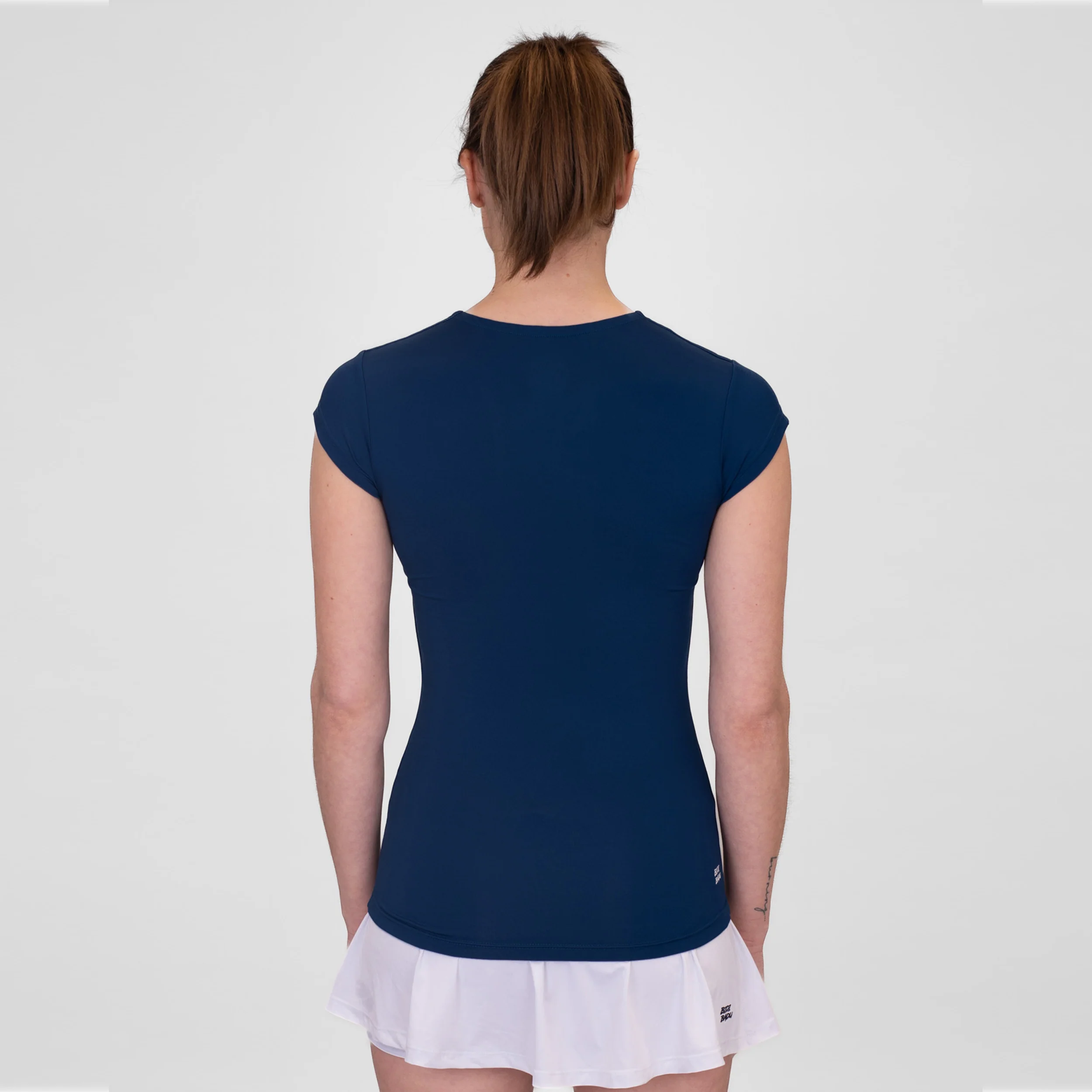 Crew V-Neck Camiseta De Manga Corta Mujeres-Azul Oscuro - Image 2