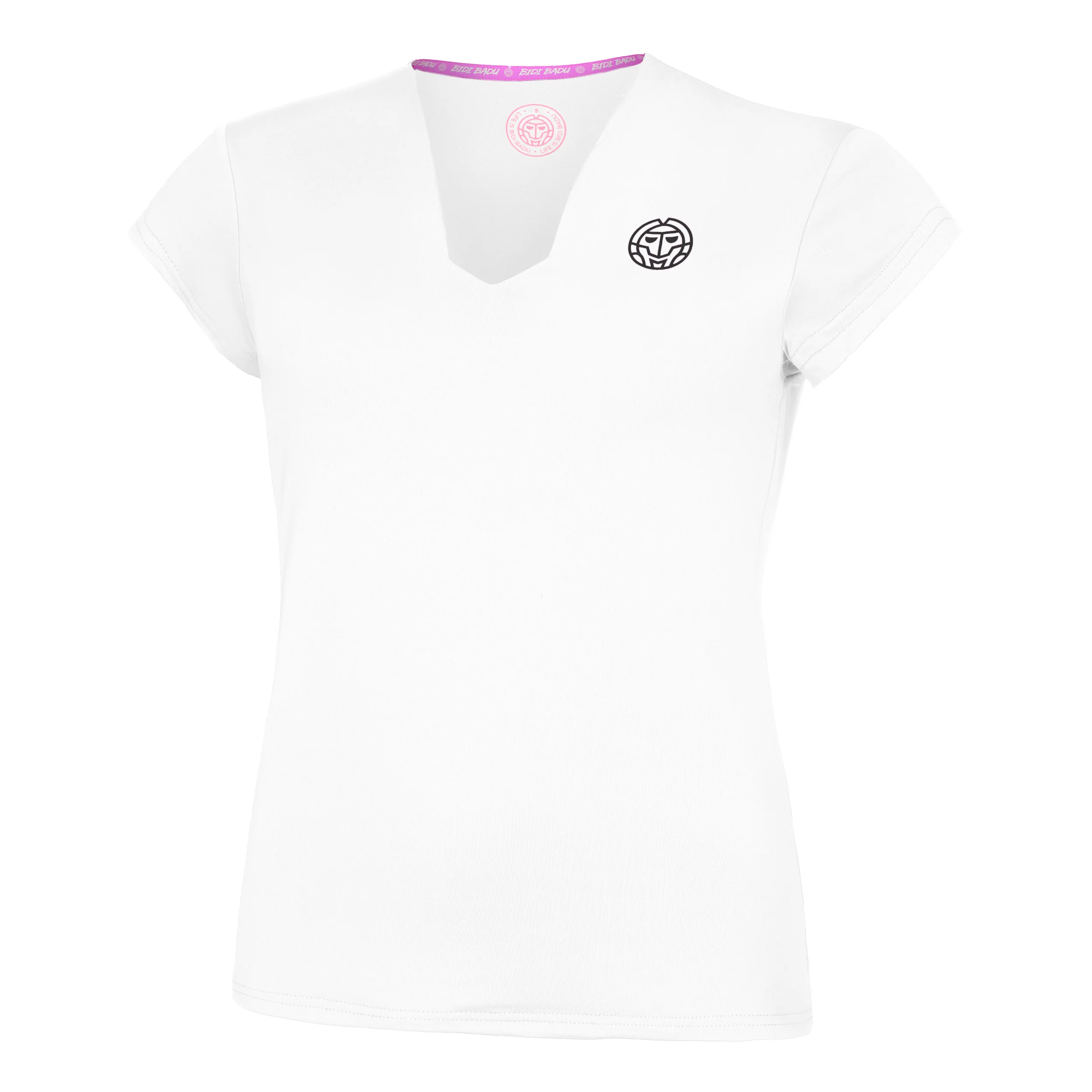 Crew V-Neck Camiseta De Manga Corta Mujeres-Blanco