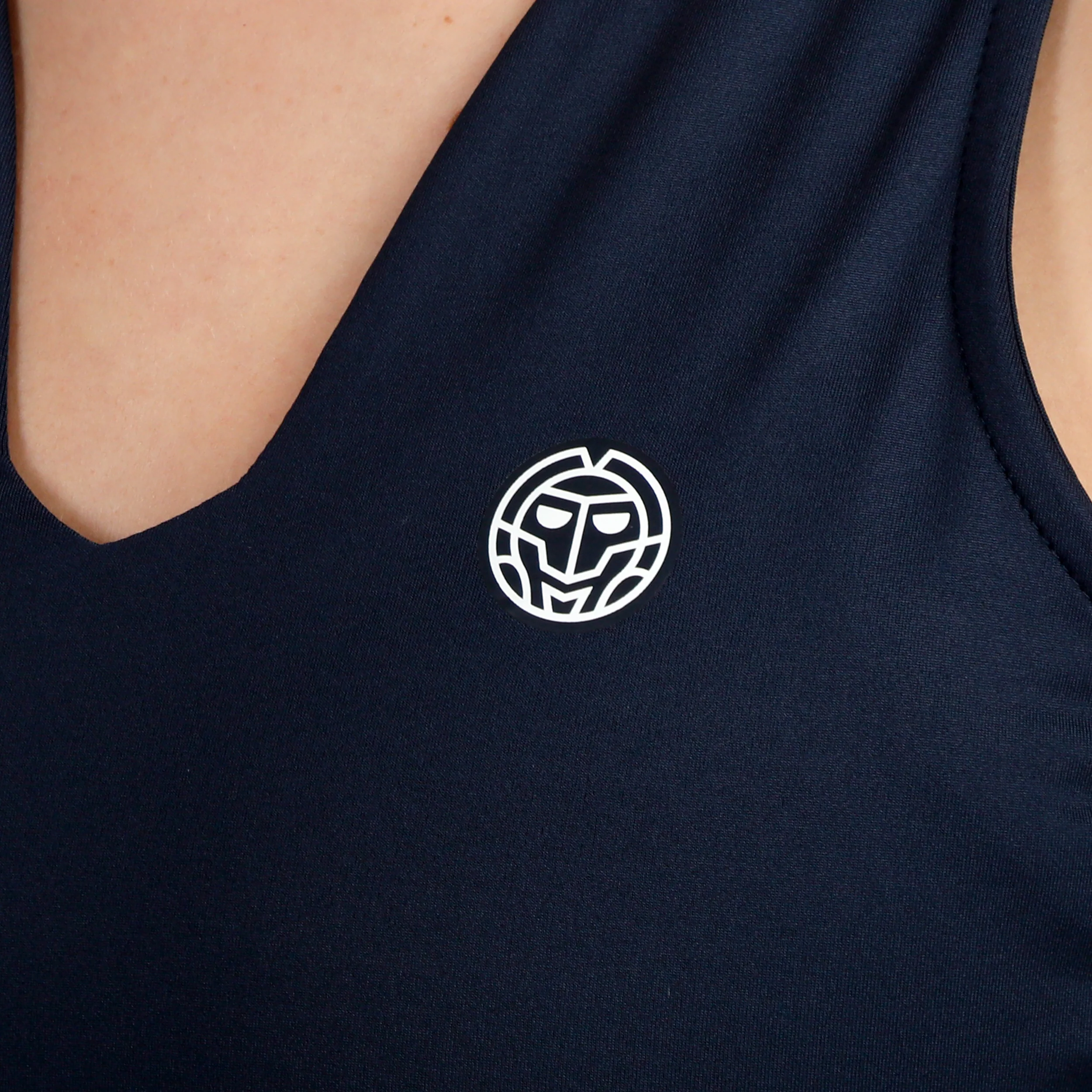 Crew V-Neck Vestido Mujeres-azul oscuro - Image 3