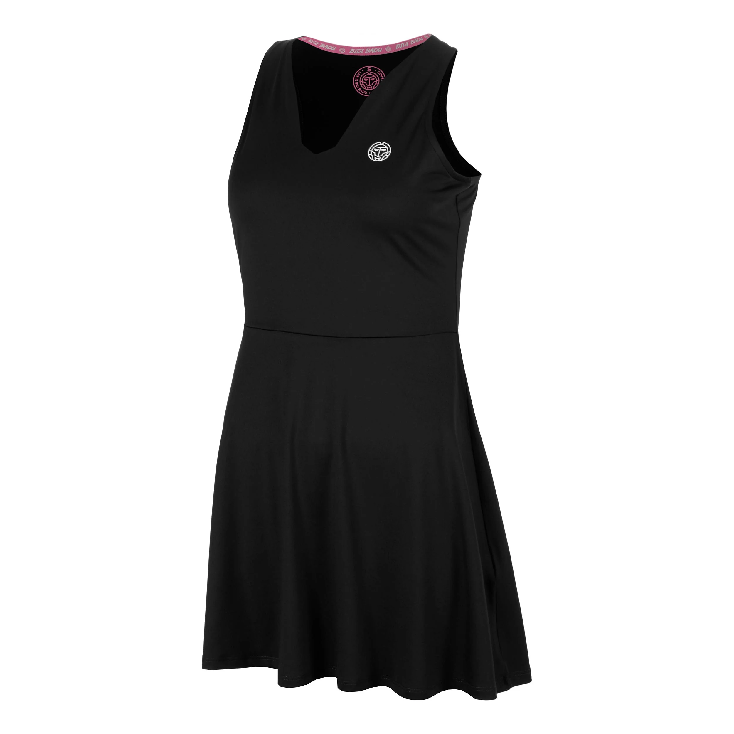 Crew V-Neck Vestido Mujeres-negro - Image 5