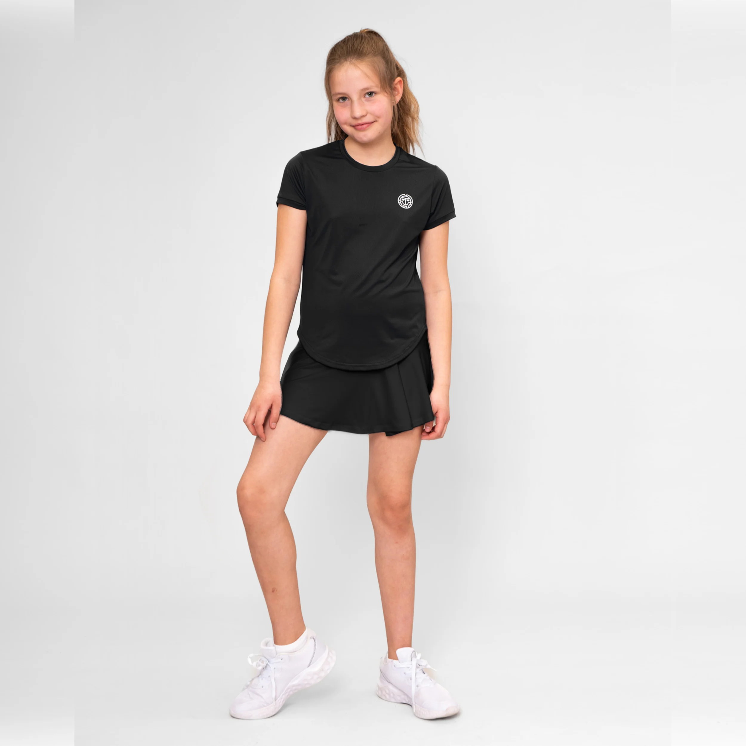 Crew Wavy Falda Chicas-Negro - Image 10