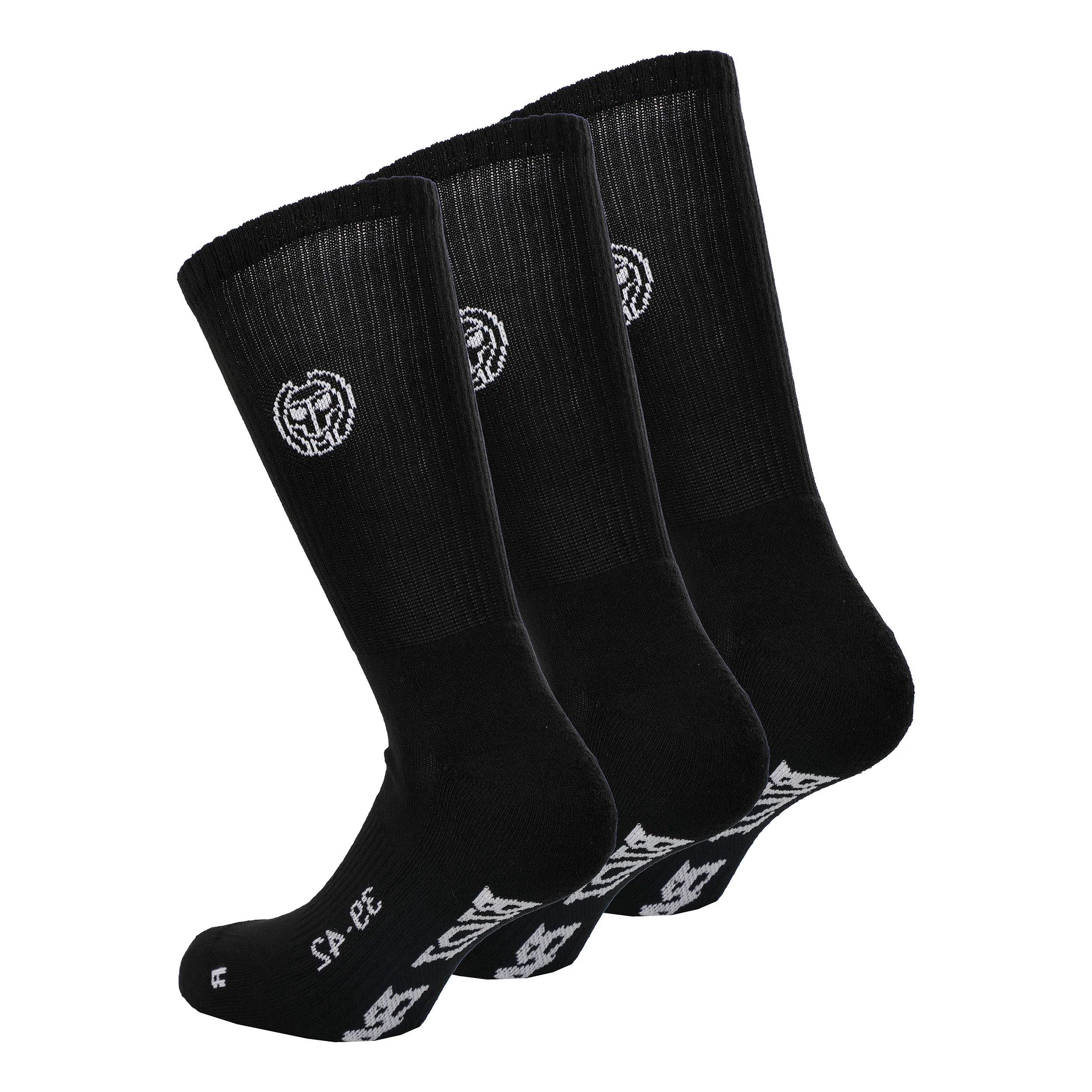 Don Carlito Crew Move Calcetines De Tenis Pack De 3-Negro,Blanco - Image 2
