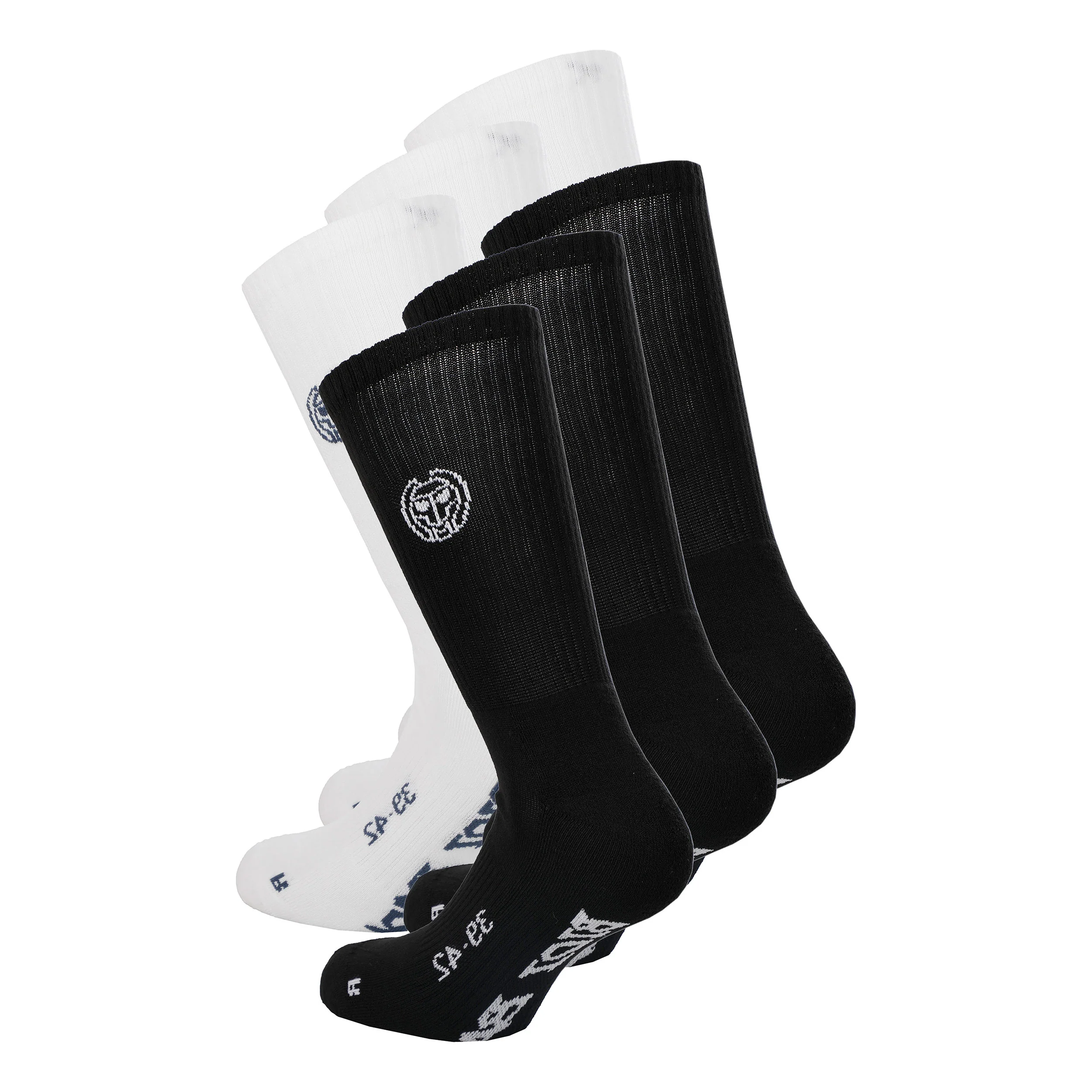 Don Carlito XXL Crew Move Calcetines Deporte Pack De 6-Negro,Blanco - Image 2