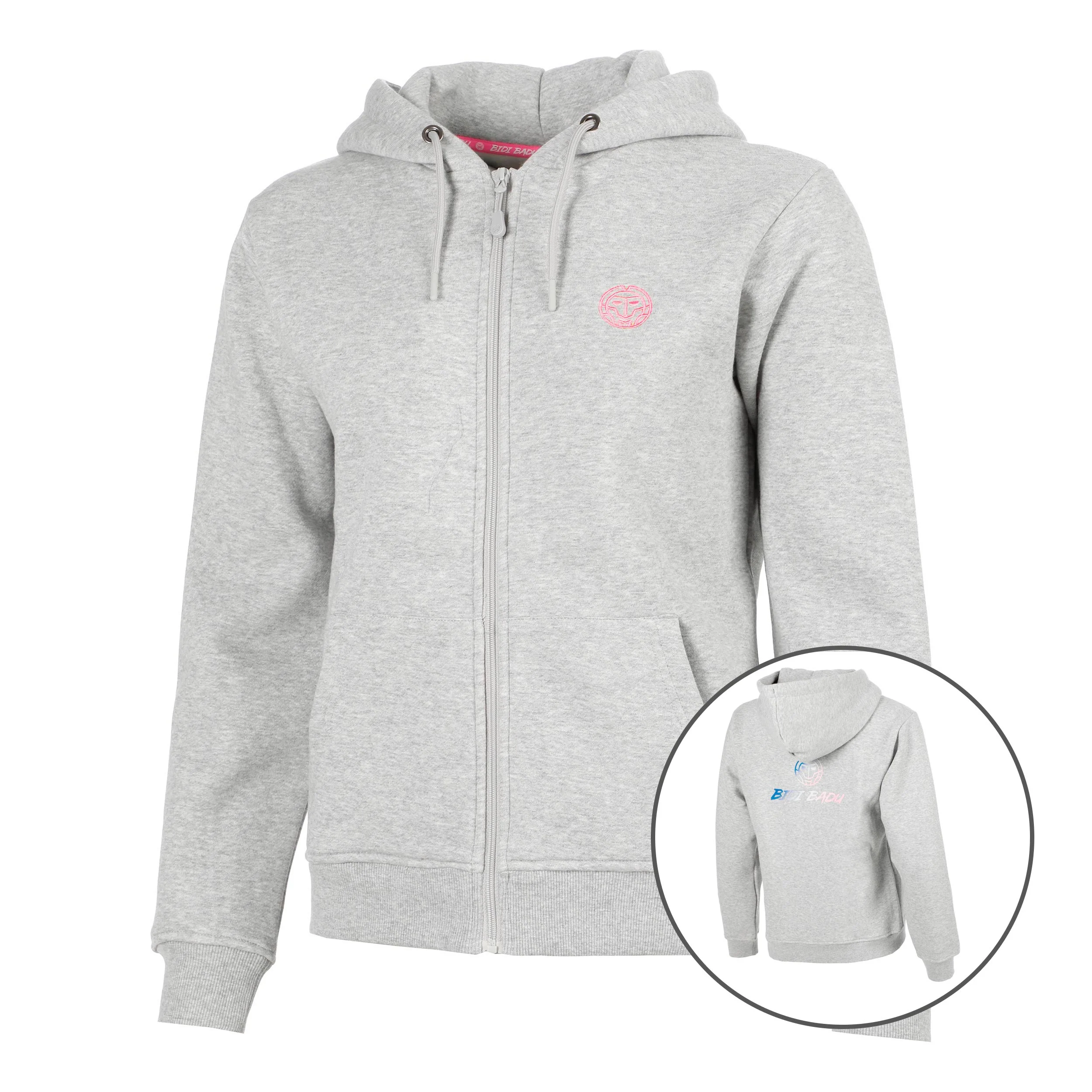 Hey Laguna Logo Zip Sudadera con capucha Mujeres-gris claro