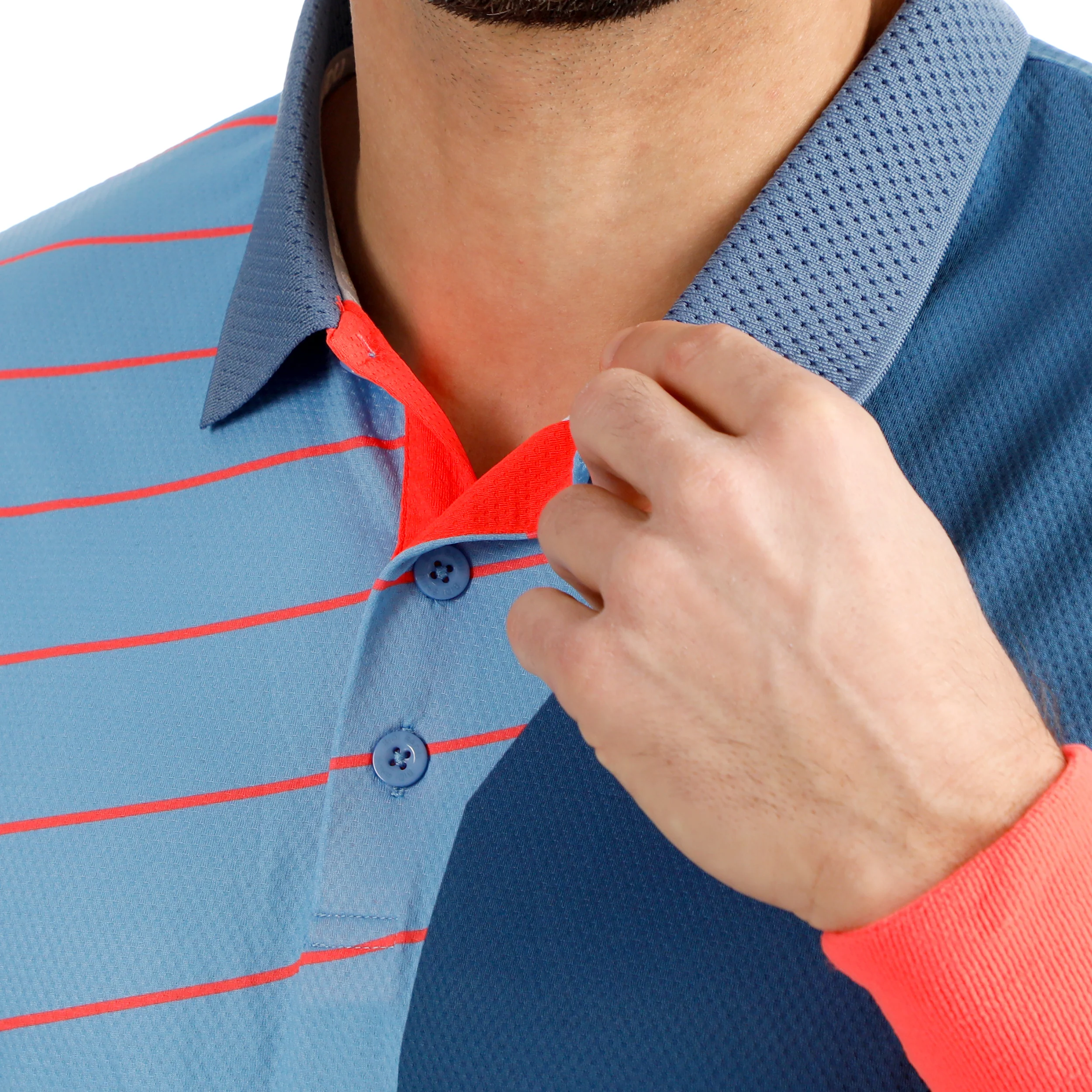 Hey Laguna Polo Hombres-azul, coral - Image 8