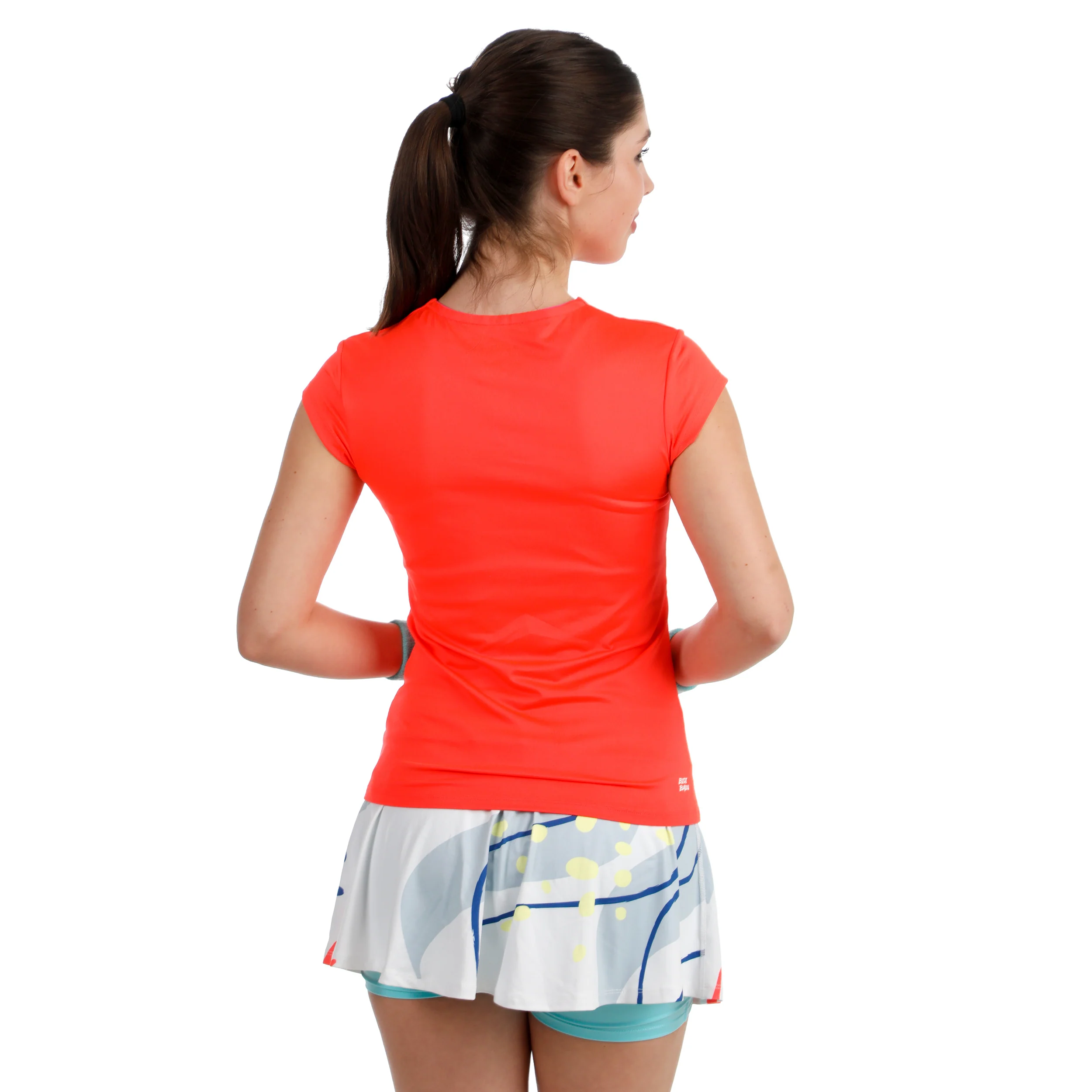 Hey Laguna V-Neck Camiseta de manga corta Mujeres-coral - Image 6