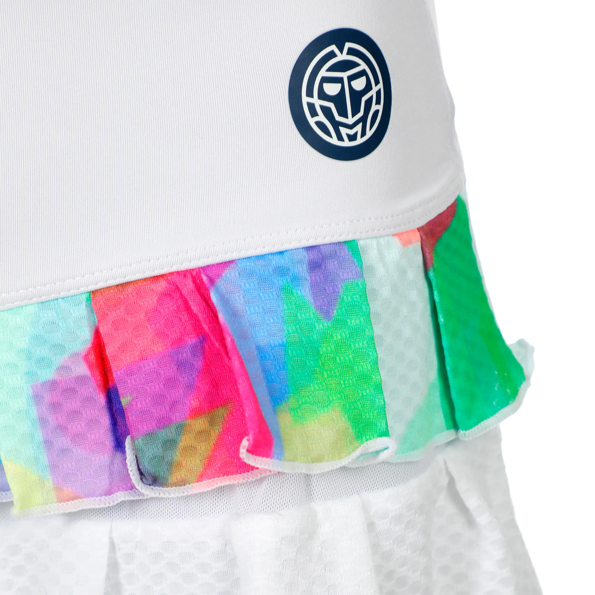 Kaleido Pleated Falda Chicas-Blanco,Multicolor - Image 3