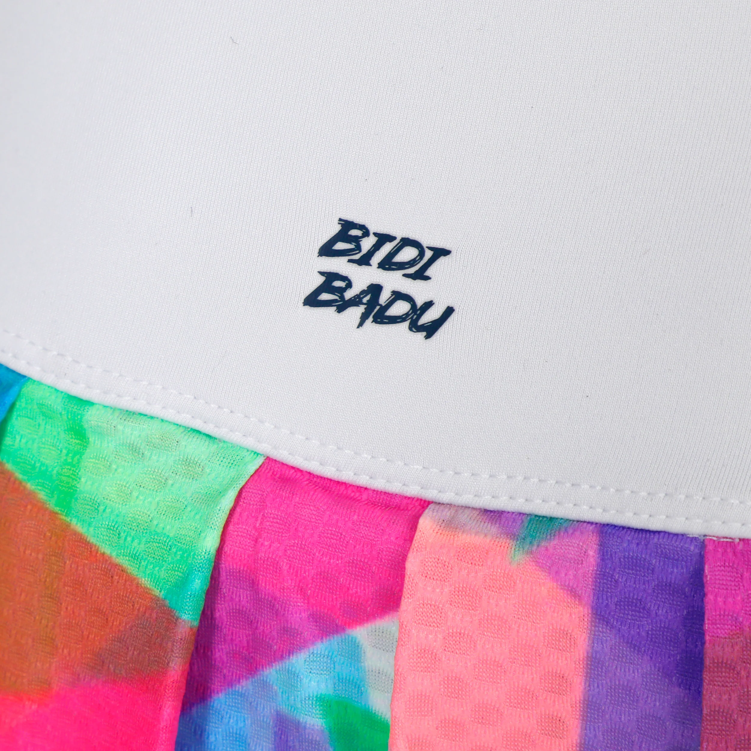Kaleido Pleated Falda Chicas-Blanco,Multicolor - Image 5
