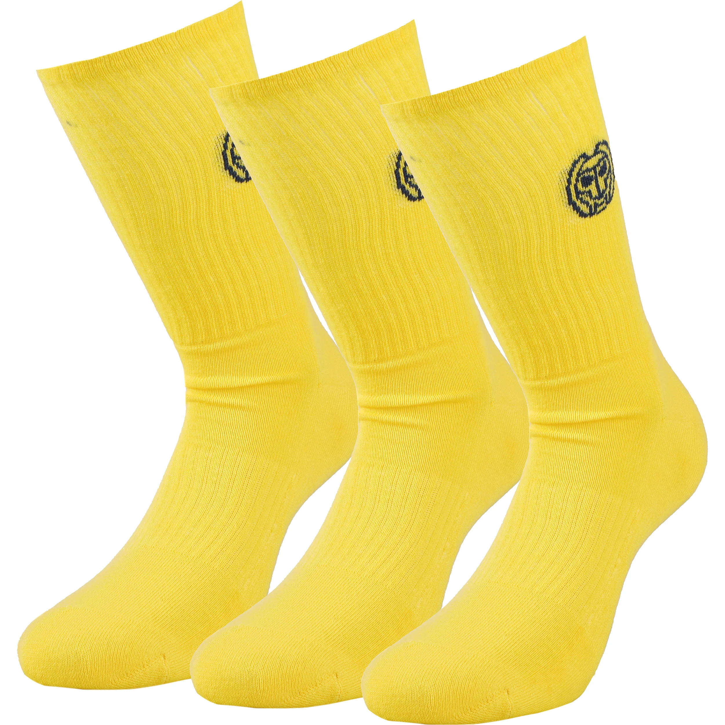 Matayo Crew Tech Calcetines Deporte Pack De 3 Hombres-Amarillo,Negro