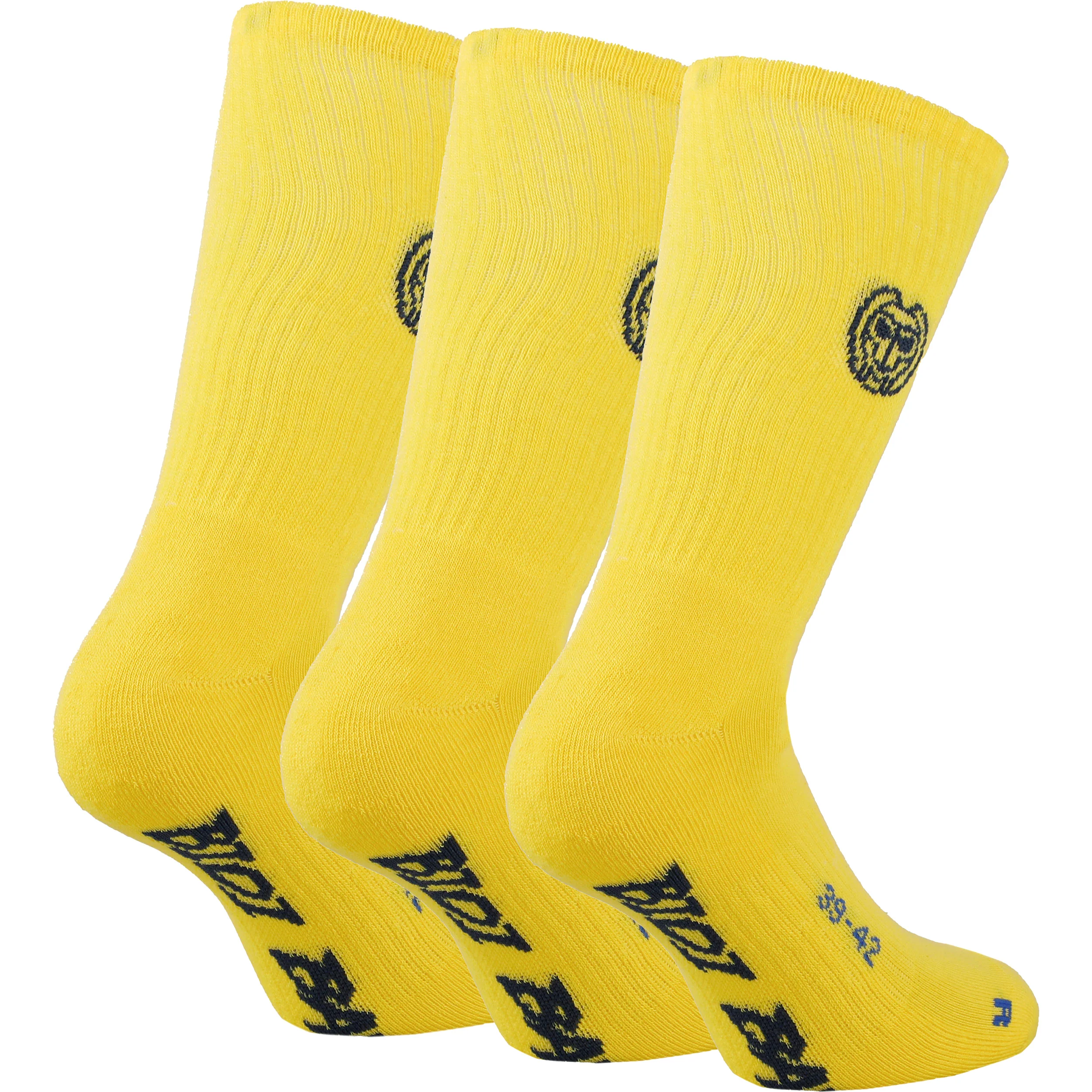 Matayo Crew Tech Calcetines Deporte Pack De 3 Hombres-Amarillo,Negro - Image 2