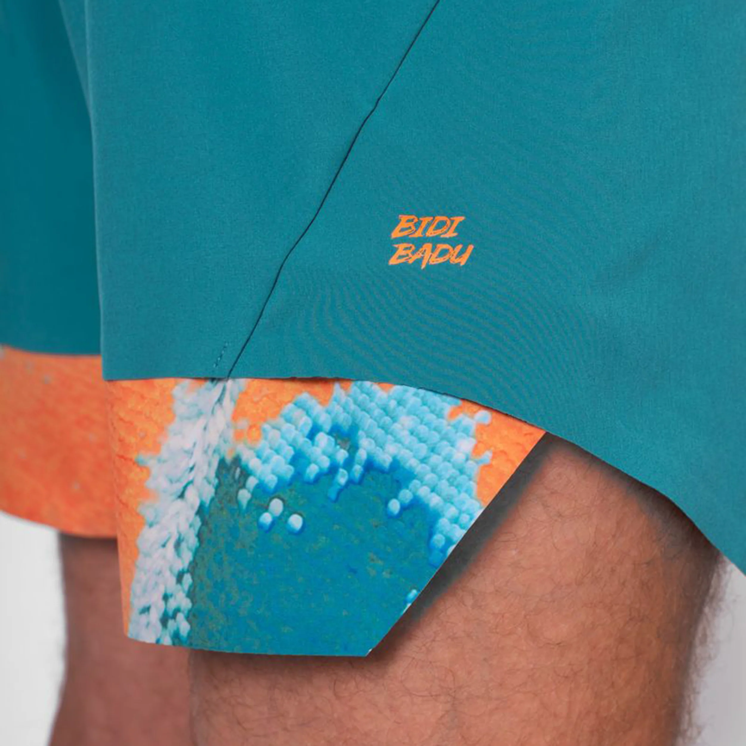 Melbourne 2025 7inch Shorts Hombres-Color Petróleo,Naranja - Image 8