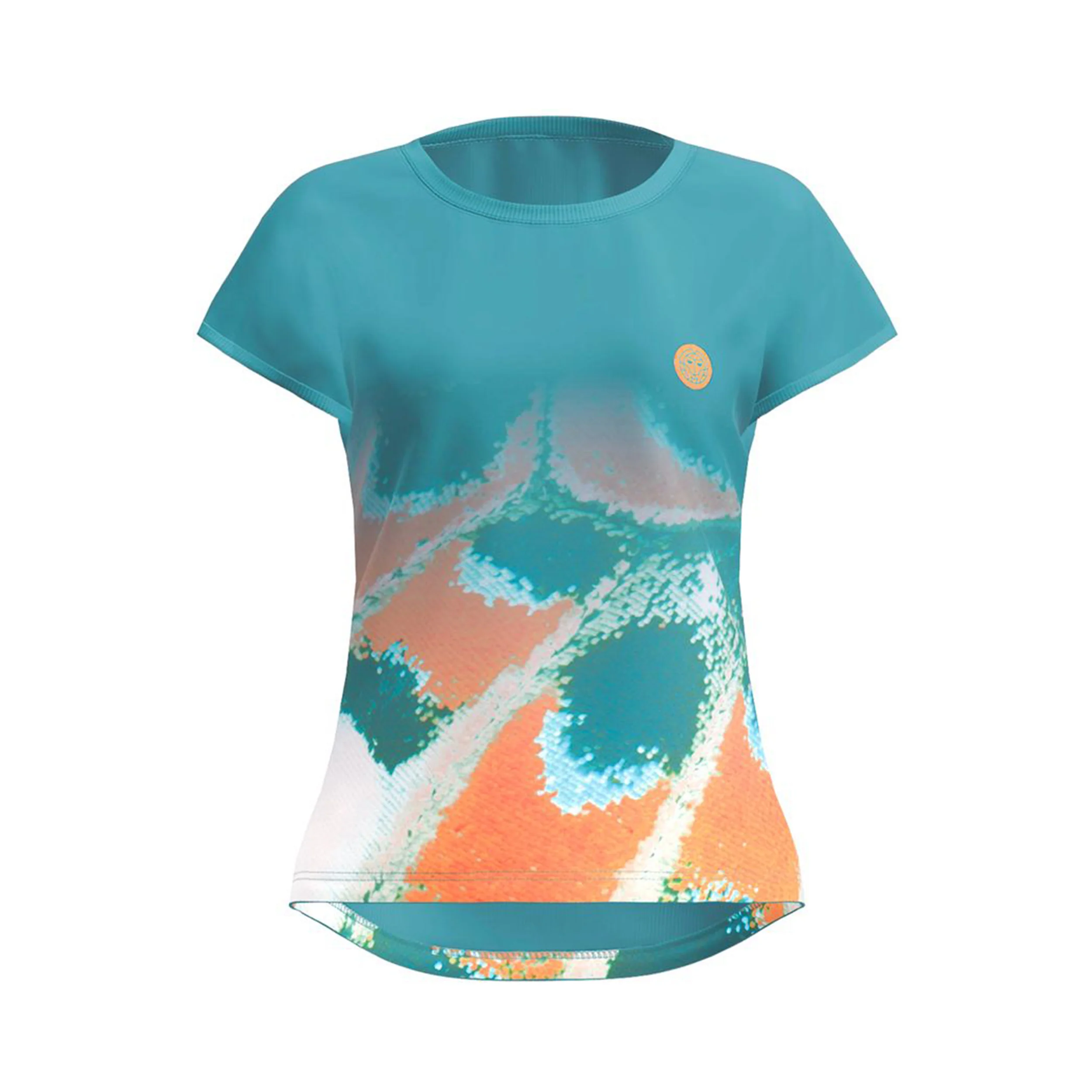 Melbourne 2025 Camiseta De Manga Corta Chicas-Color Petróleo,Naranja