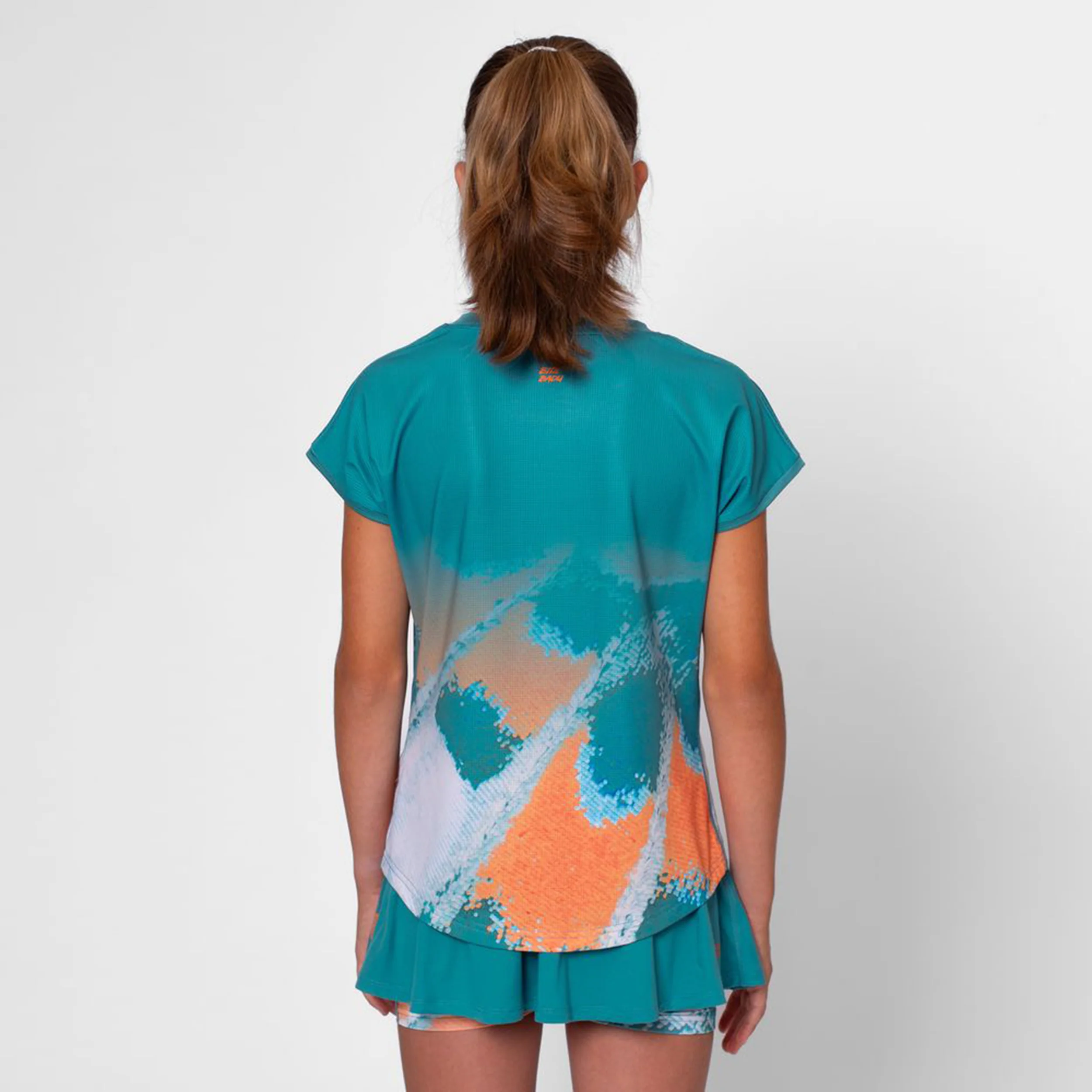 Melbourne 2025 Camiseta De Manga Corta Chicas-Color Petróleo,Naranja - Image 4
